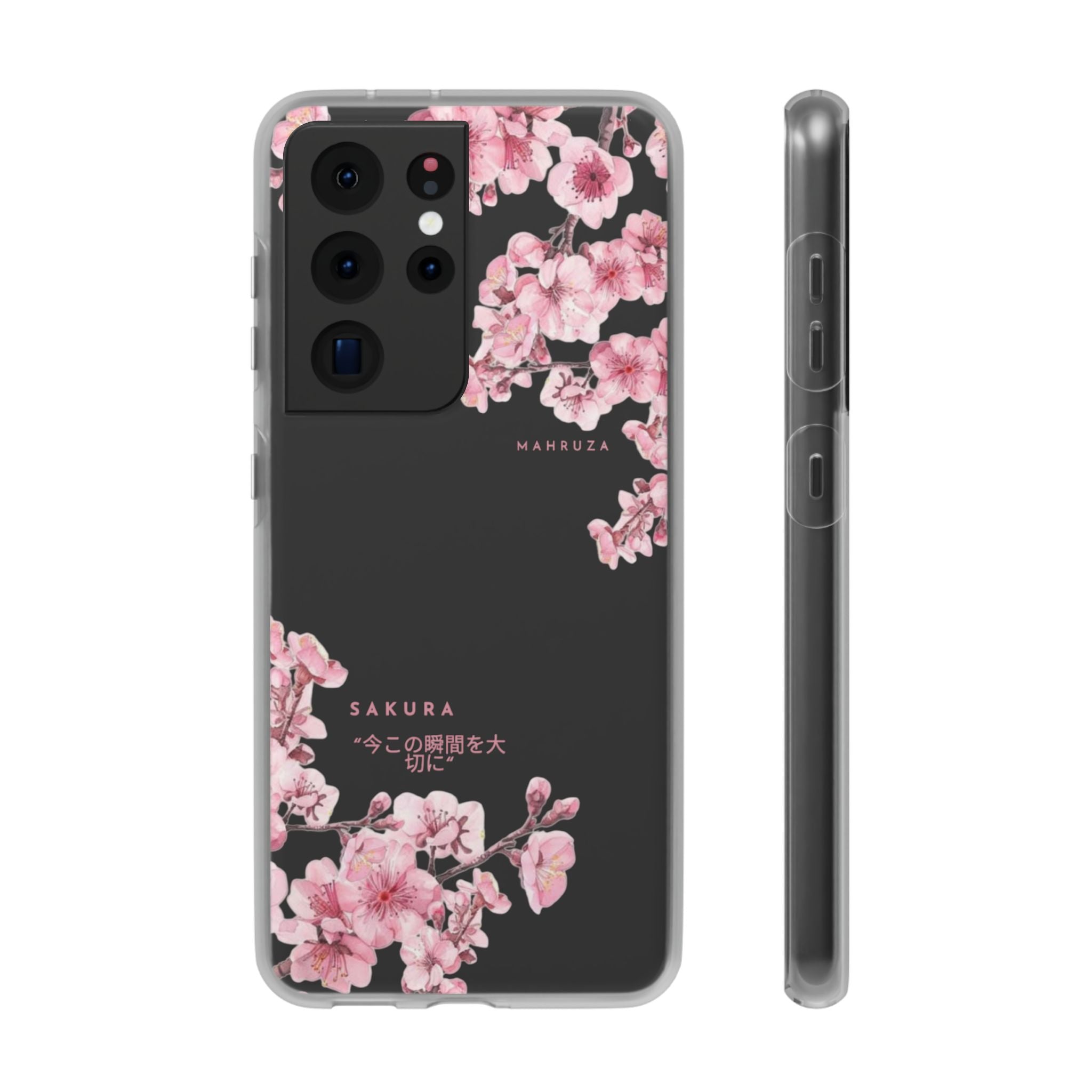 Cherry Blossom Sakura Phone Case — Flexible Clear Floral iPhone Cover