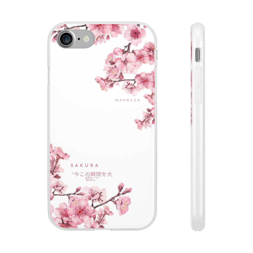 Cherry Blossom Sakura Phone Case — Flexible Clear Floral iPhone Cover