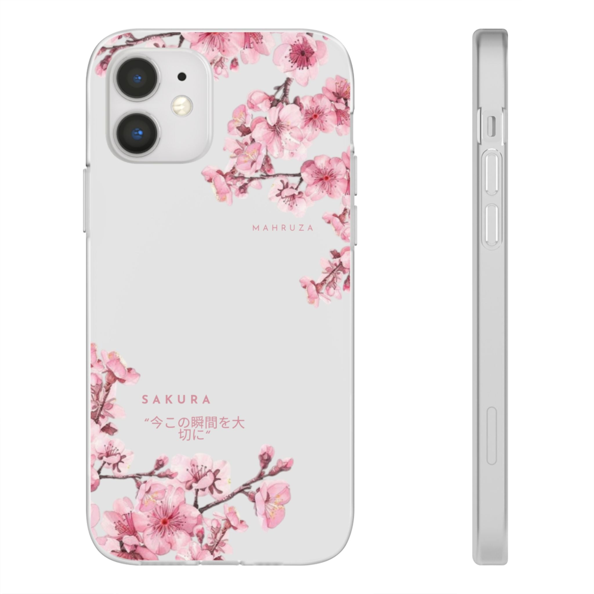 Cherry Blossom Sakura Phone Case — Flexible Clear Floral iPhone Cover