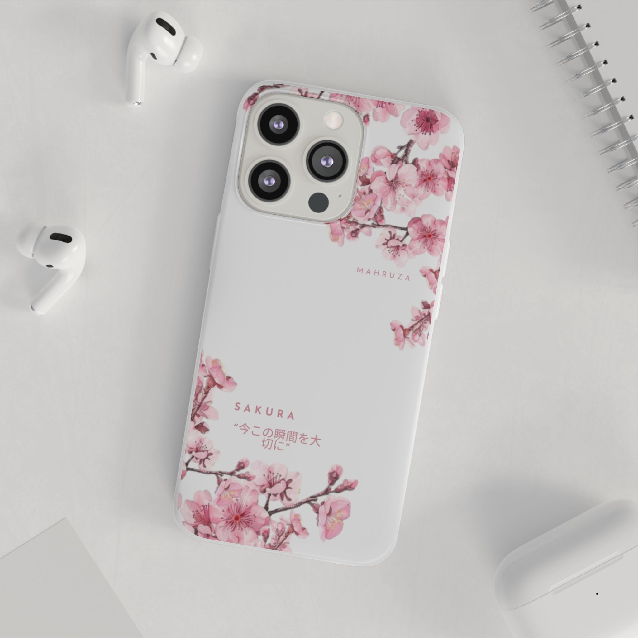 Cherry Blossom Sakura Phone Case — Flexible Clear Floral iPhone Cover