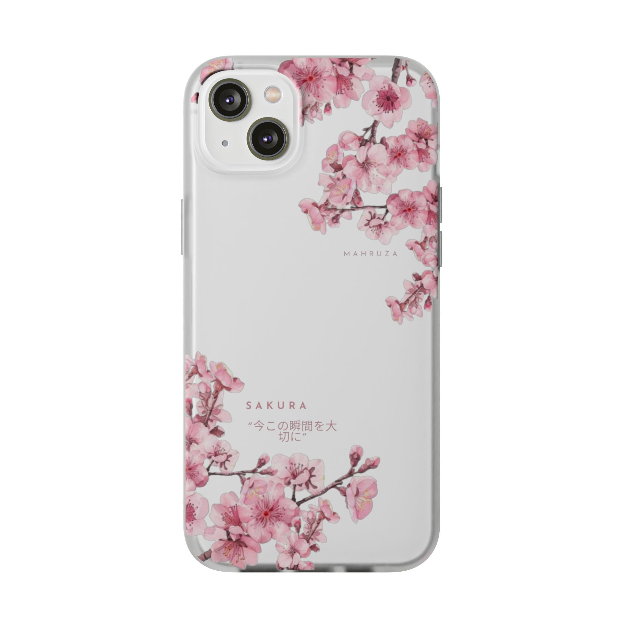 Cherry Blossom Sakura Phone Case — Flexible Clear Floral iPhone Cover