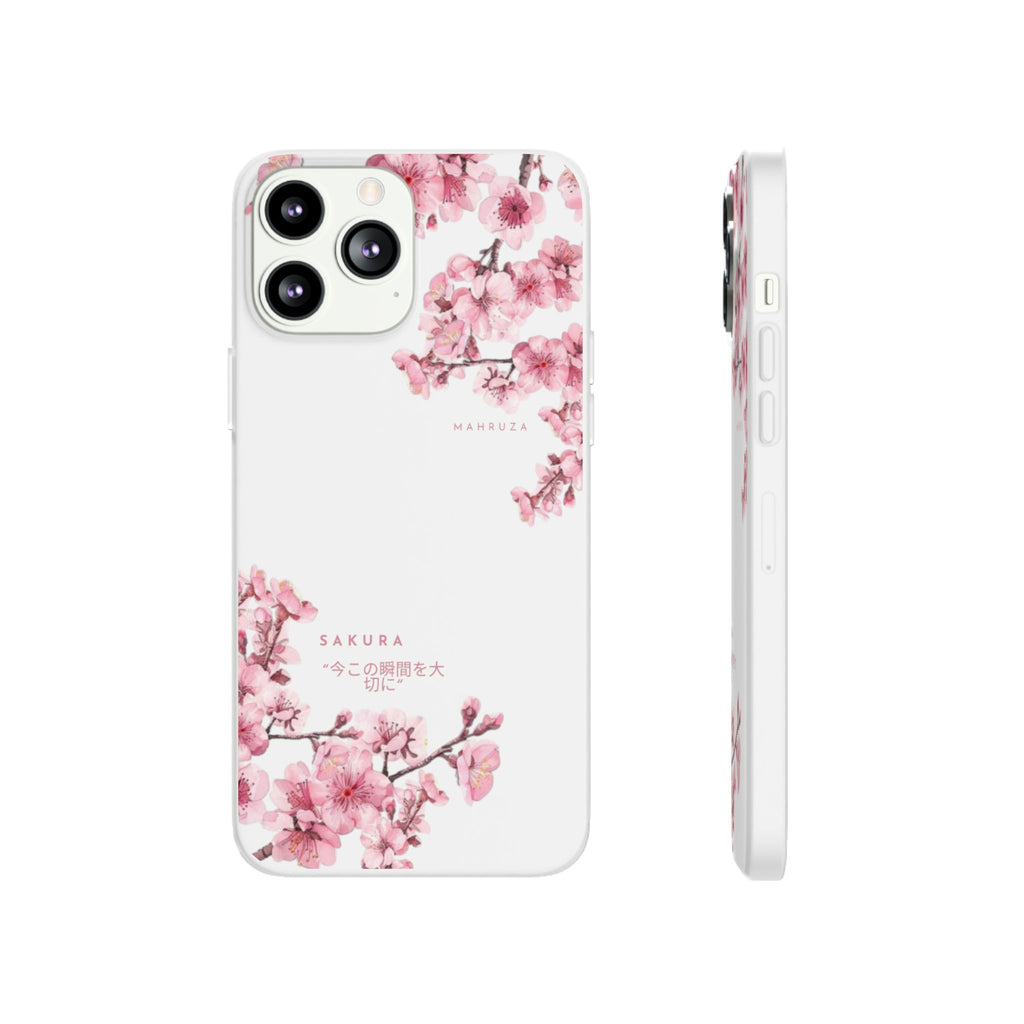 Cherry Blossom Sakura Phone Case — Flexible Clear Floral iPhone Cover