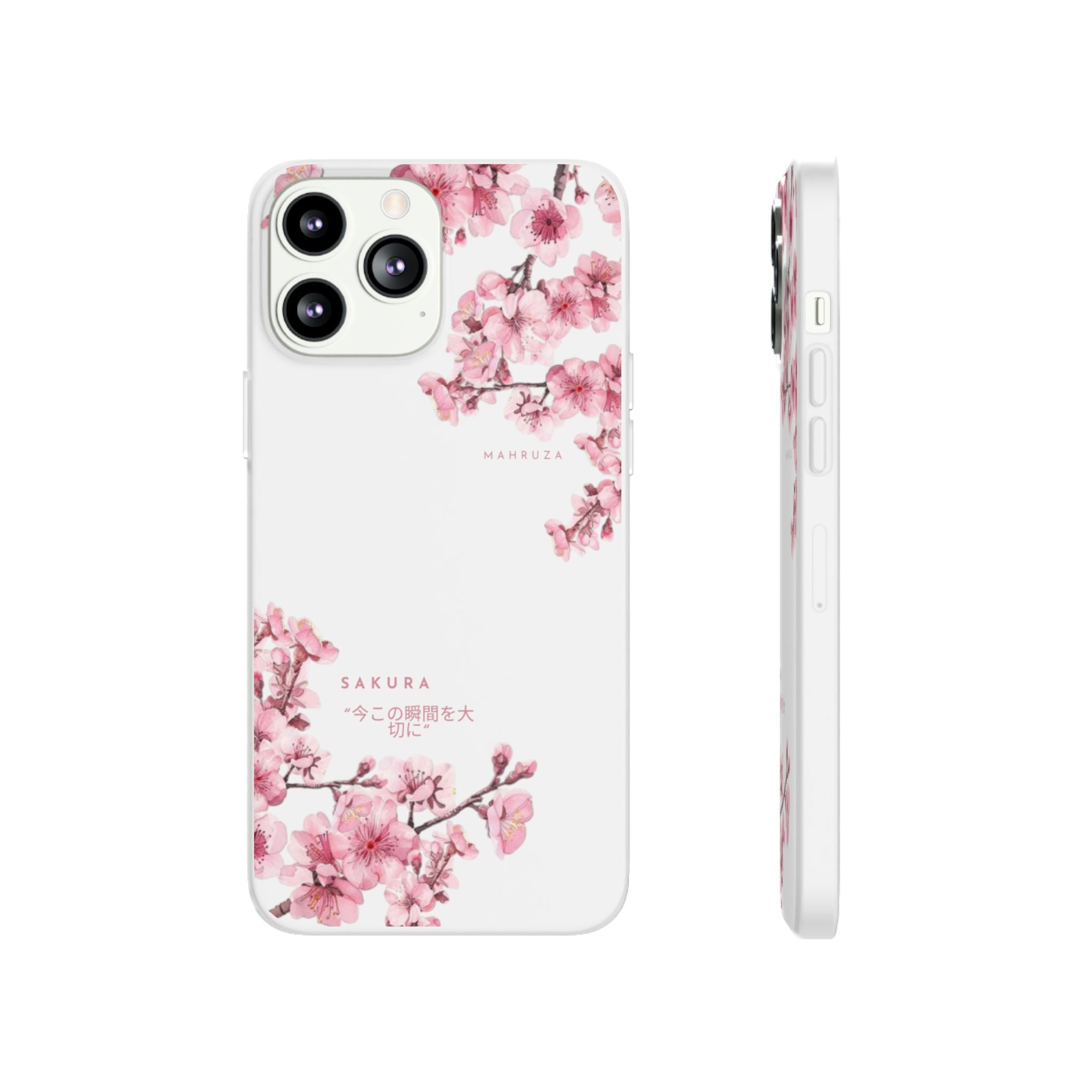 Cherry Blossom Sakura Phone Case — Flexible Clear Floral iPhone Cover