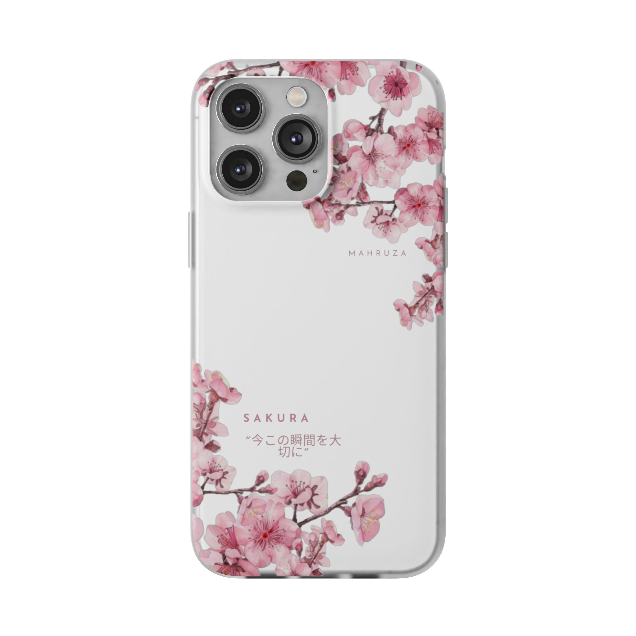 Cherry Blossom Sakura Phone Case — Flexible Clear Floral iPhone Cover