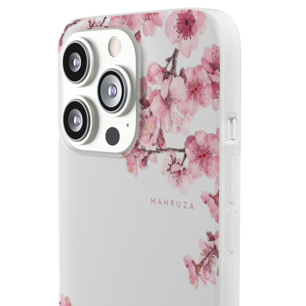 Cherry Blossom Sakura Phone Case — Flexible Clear Floral iPhone Cover