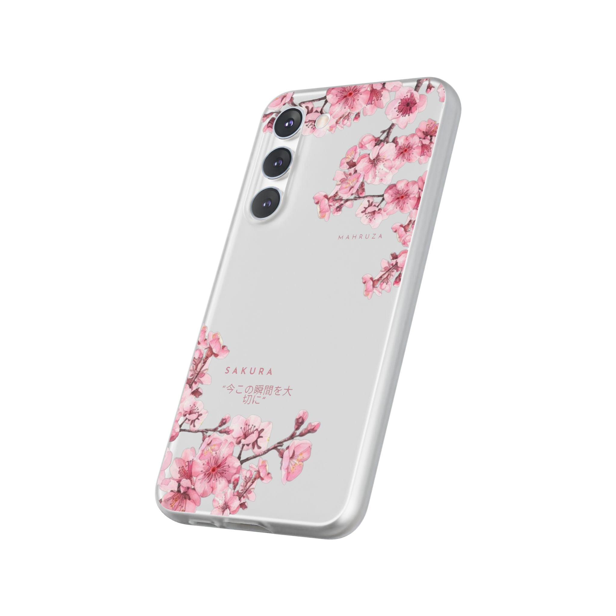 Cherry Blossom Sakura Phone Case — Flexible Clear Floral iPhone Cover