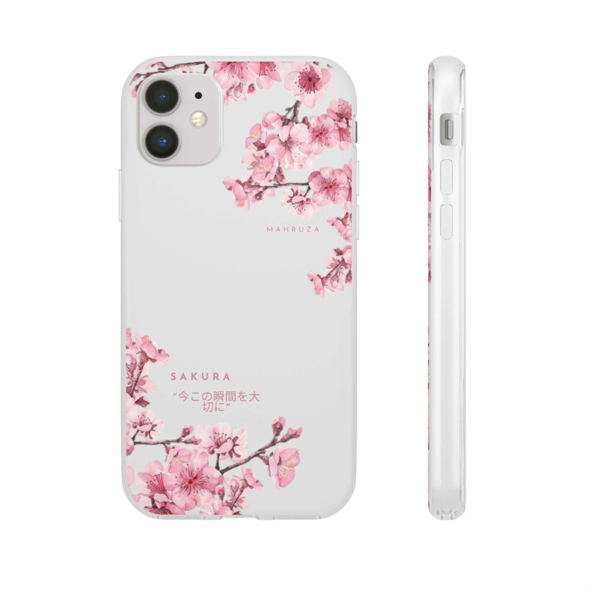 Cherry Blossom Sakura Phone Case — Flexible Clear Floral iPhone Cover