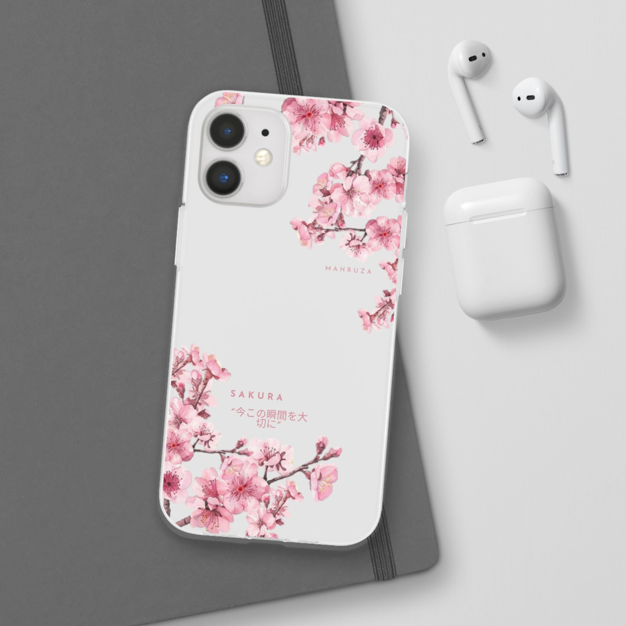 Cherry Blossom Sakura Phone Case — Flexible Clear Floral iPhone Cover