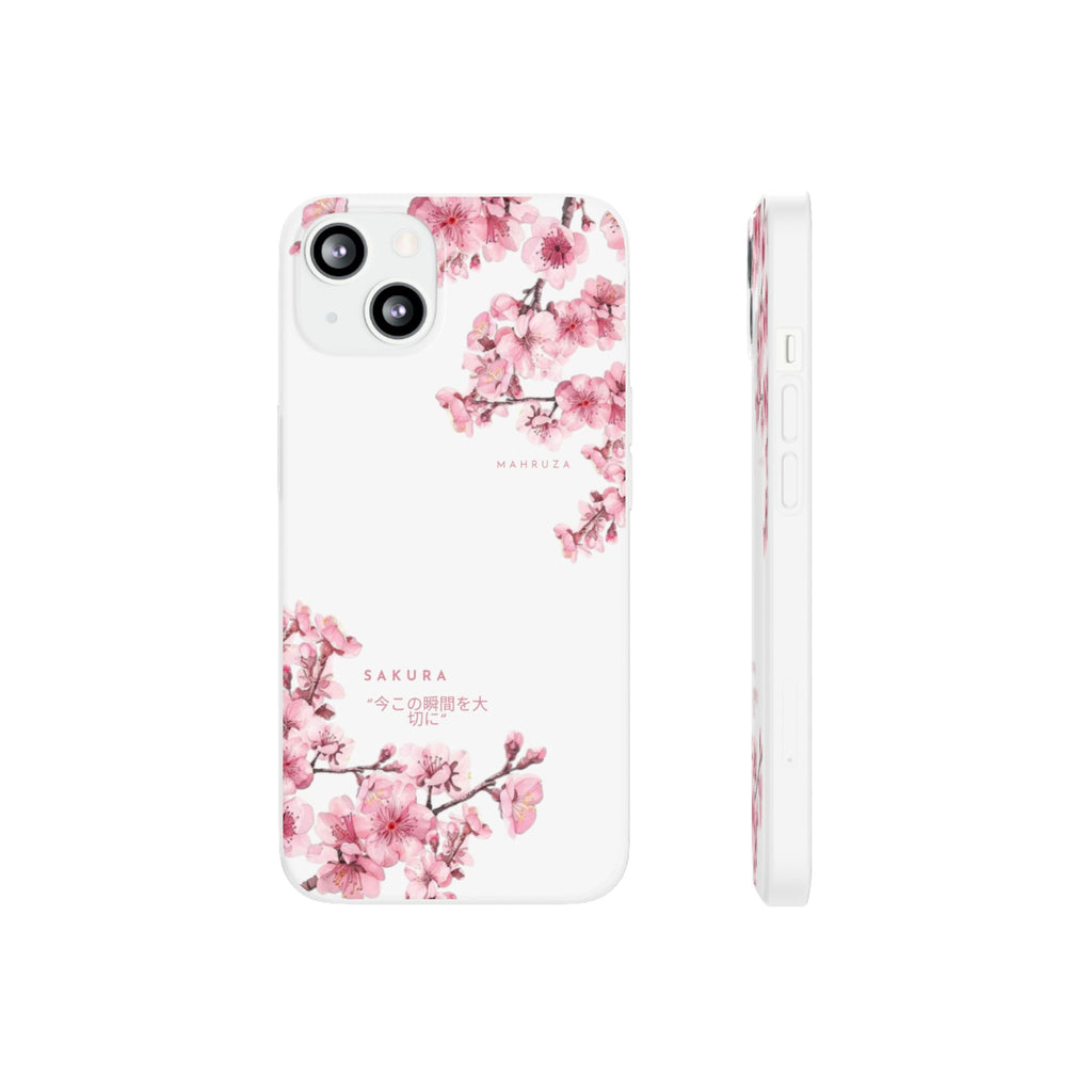 Cherry Blossom Sakura Phone Case — Flexible Clear Floral iPhone Cover