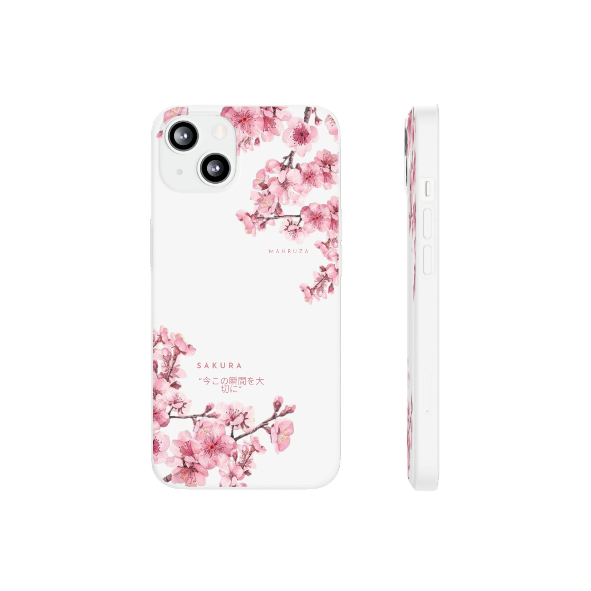 Cherry Blossom Sakura Phone Case — Flexible Clear Floral iPhone Cover