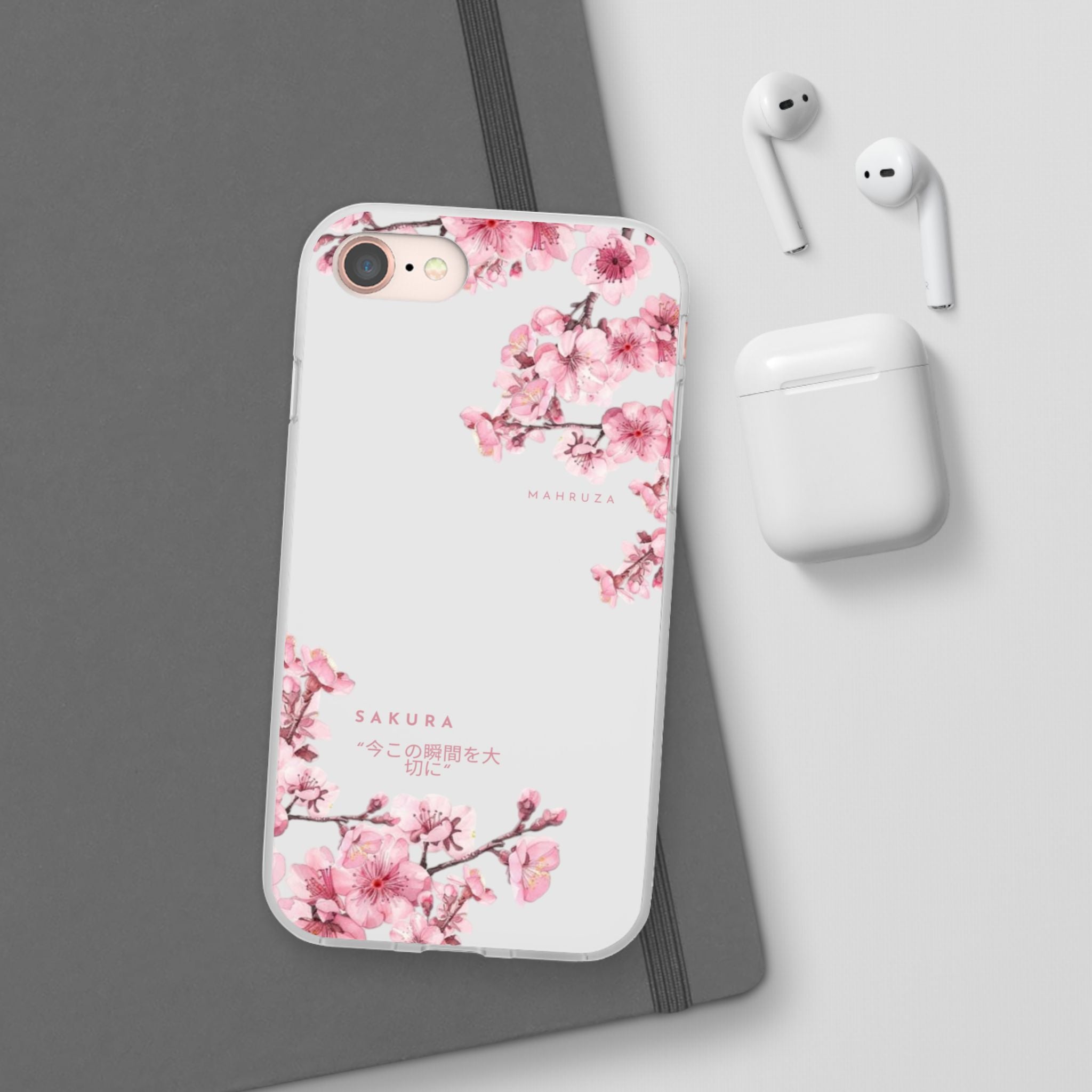 Cherry Blossom Sakura Phone Case — Flexible Clear Floral iPhone Cover