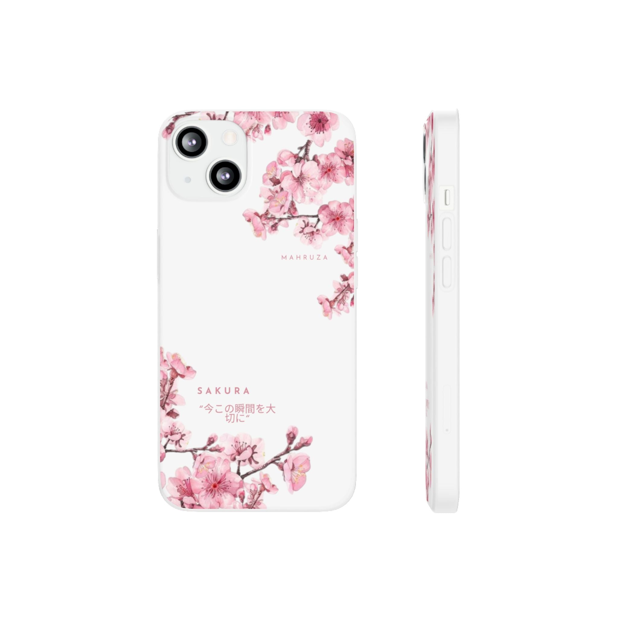 Cherry Blossom Sakura Phone Case — Flexible Clear Floral iPhone Cover