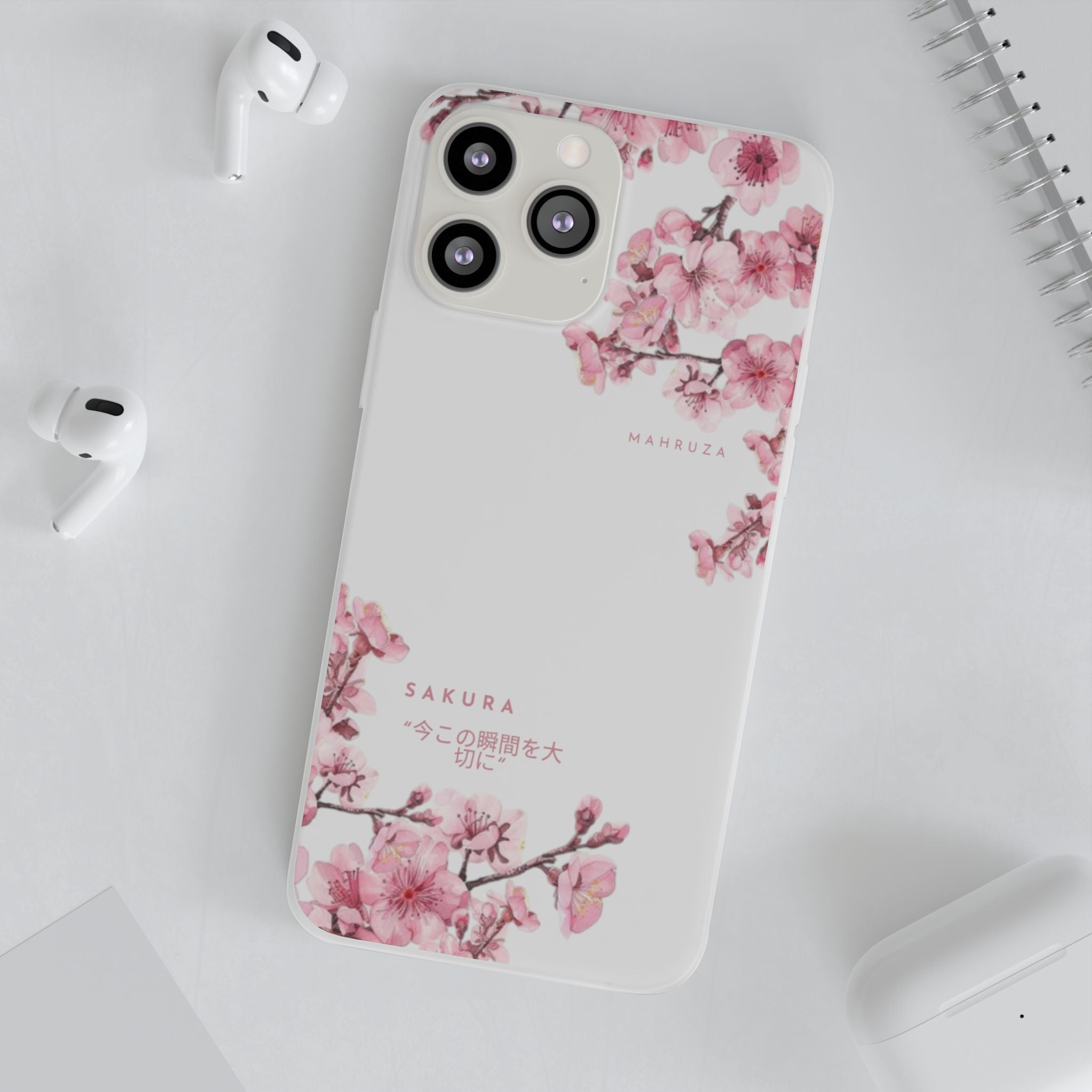 Cherry Blossom Sakura Phone Case — Flexible Clear Floral iPhone Cover