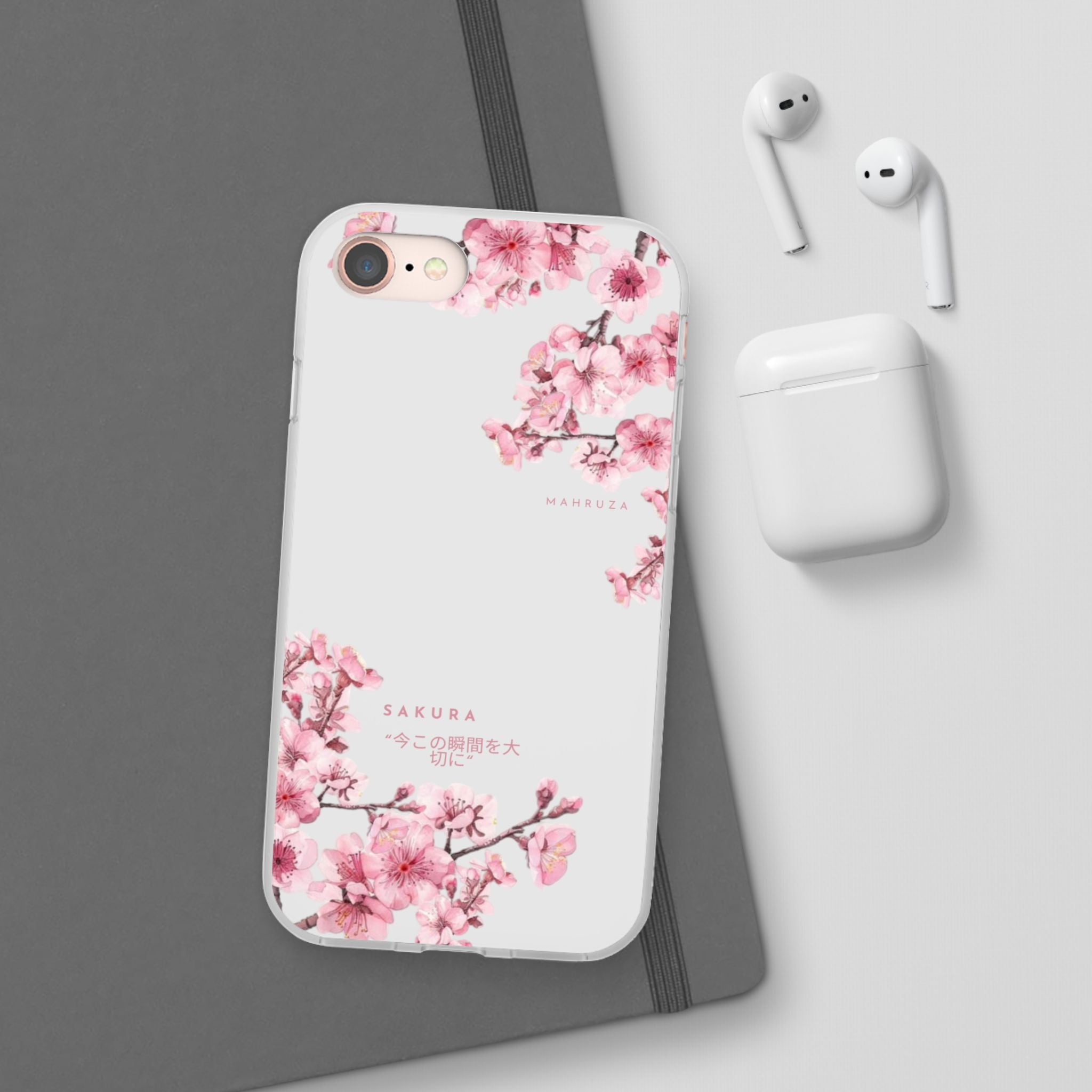 Cherry Blossom Sakura Phone Case — Flexible Clear Floral iPhone Cover