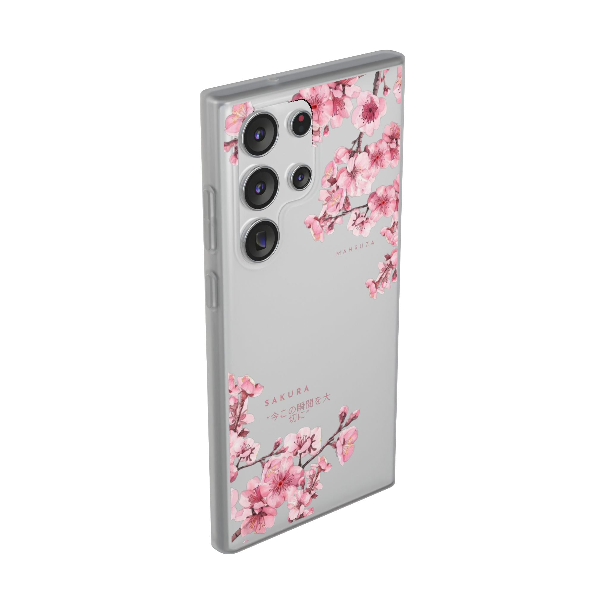 Cherry Blossom Sakura Phone Case — Flexible Clear Floral iPhone Cover