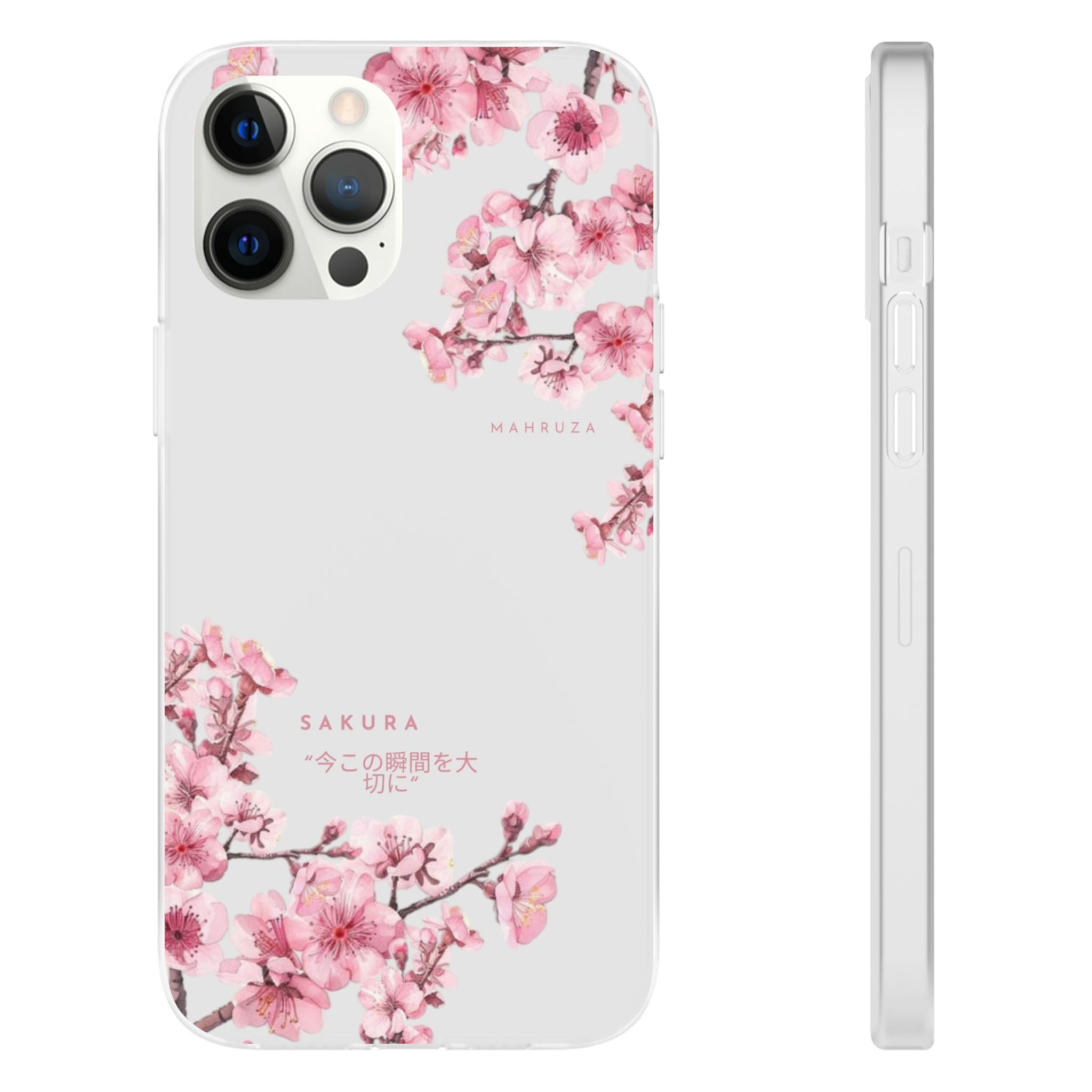 Cherry Blossom Sakura Phone Case — Flexible Clear Floral iPhone Cover