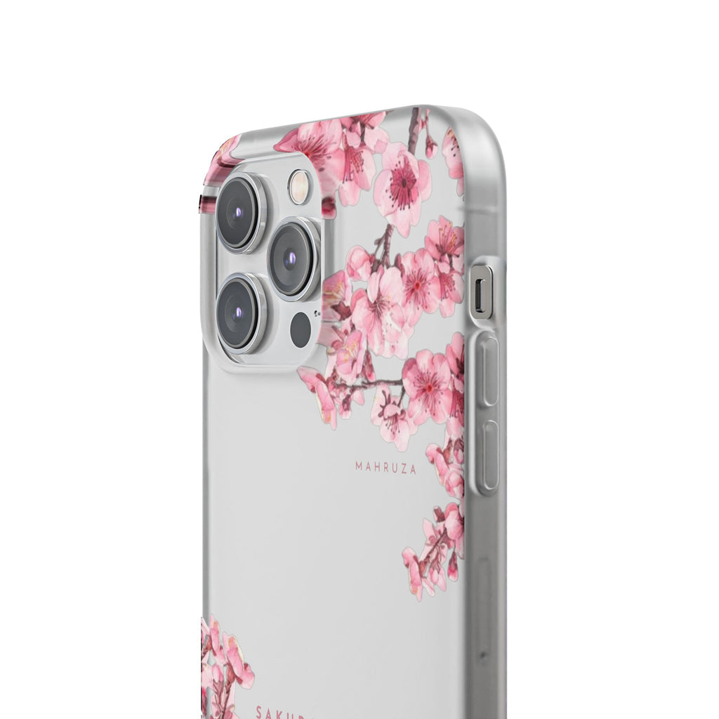 Cherry Blossom Sakura Phone Case — Flexible Clear Floral iPhone Cover