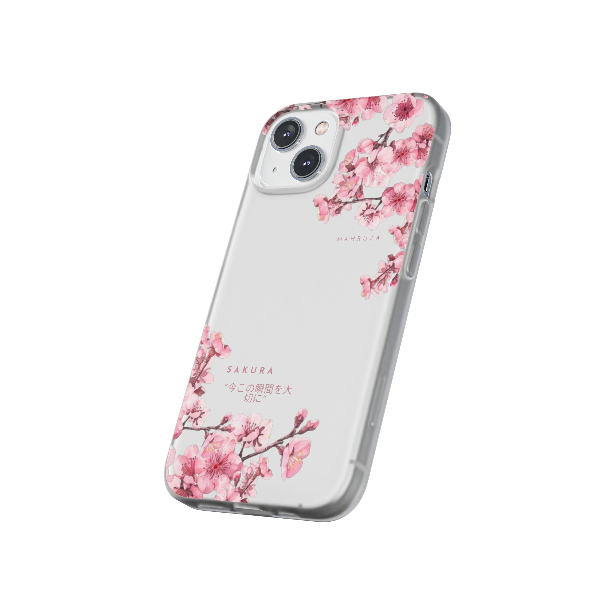 Cherry Blossom Sakura Phone Case — Flexible Clear Floral iPhone Cover