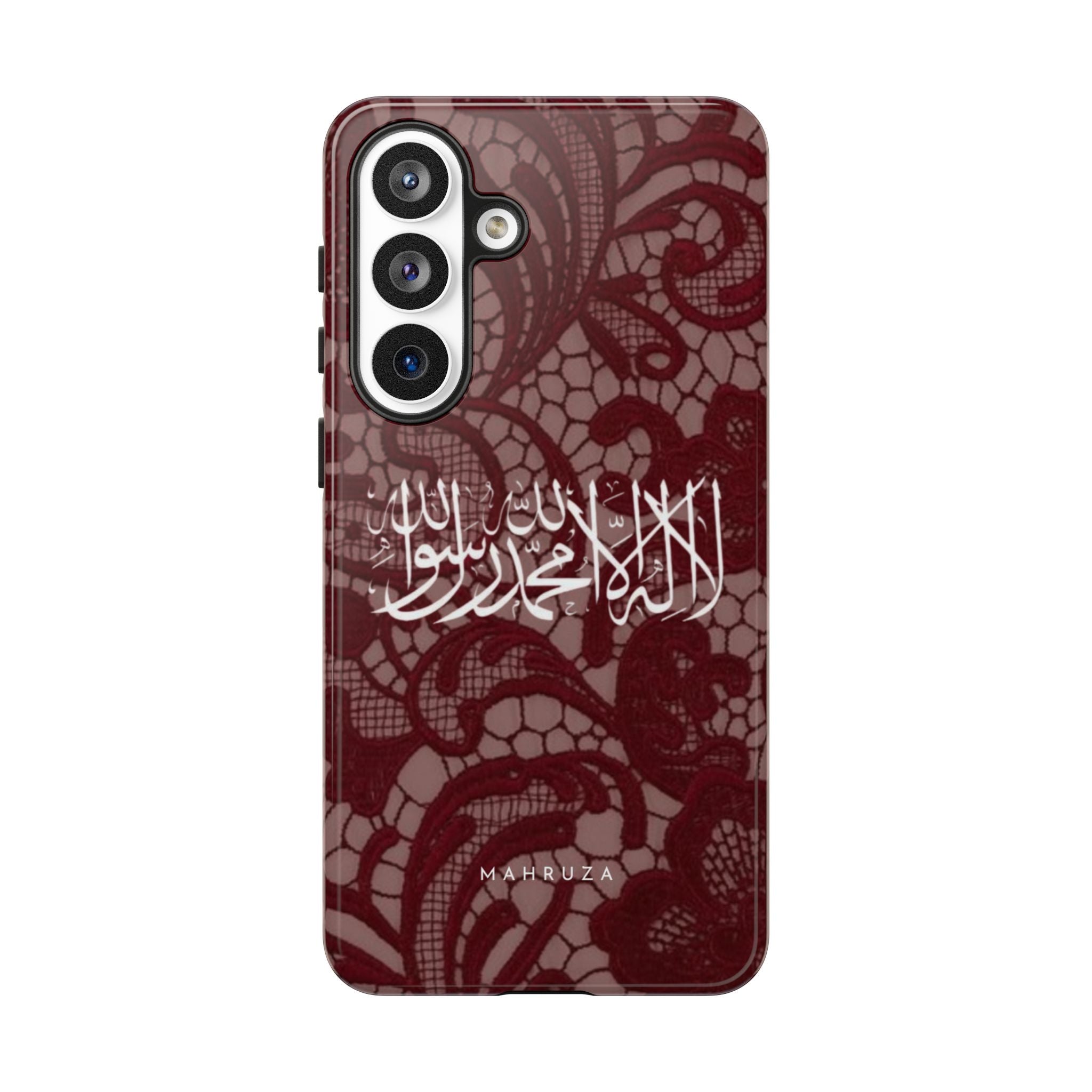 Islamic Script Lace Phone Case — Shahada Calligraphy Protective Tough Case