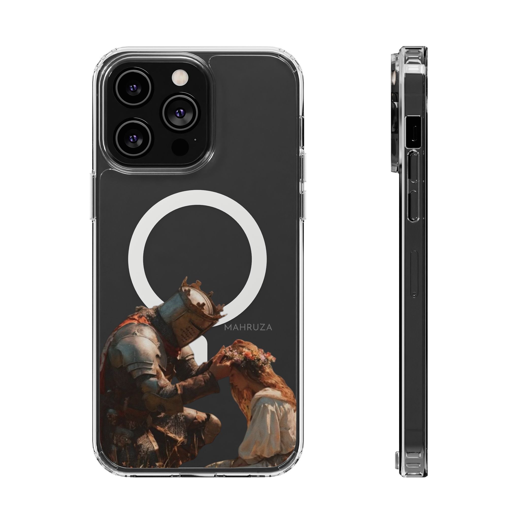 Clear Magnetic Phone Case — Golden Brown