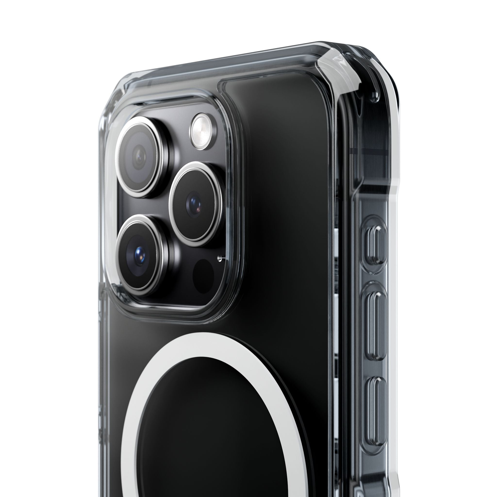 Clear Magnetic Phone Case — Lily Floral MagSafe-Compatible Design