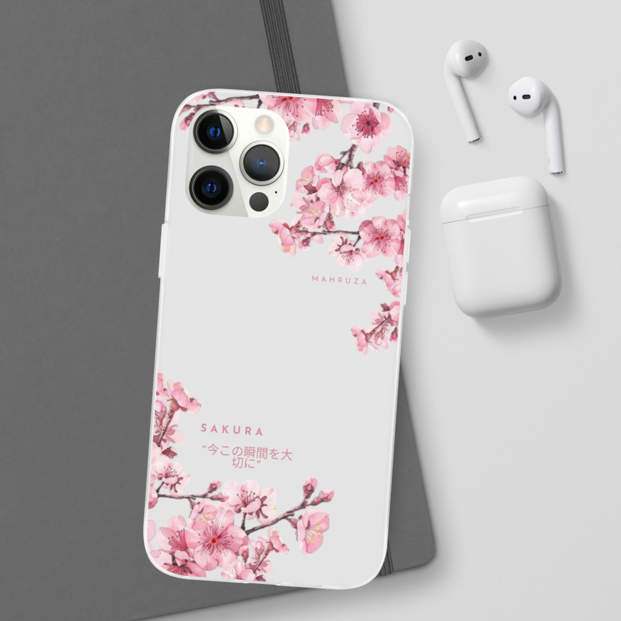 Cherry Blossom Sakura Phone Case — Flexible Clear Floral iPhone Cover
