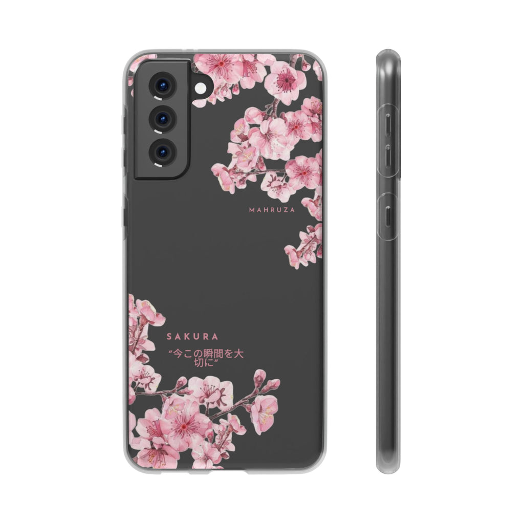 Cherry Blossom Sakura Phone Case — Flexible Clear Floral iPhone Cover