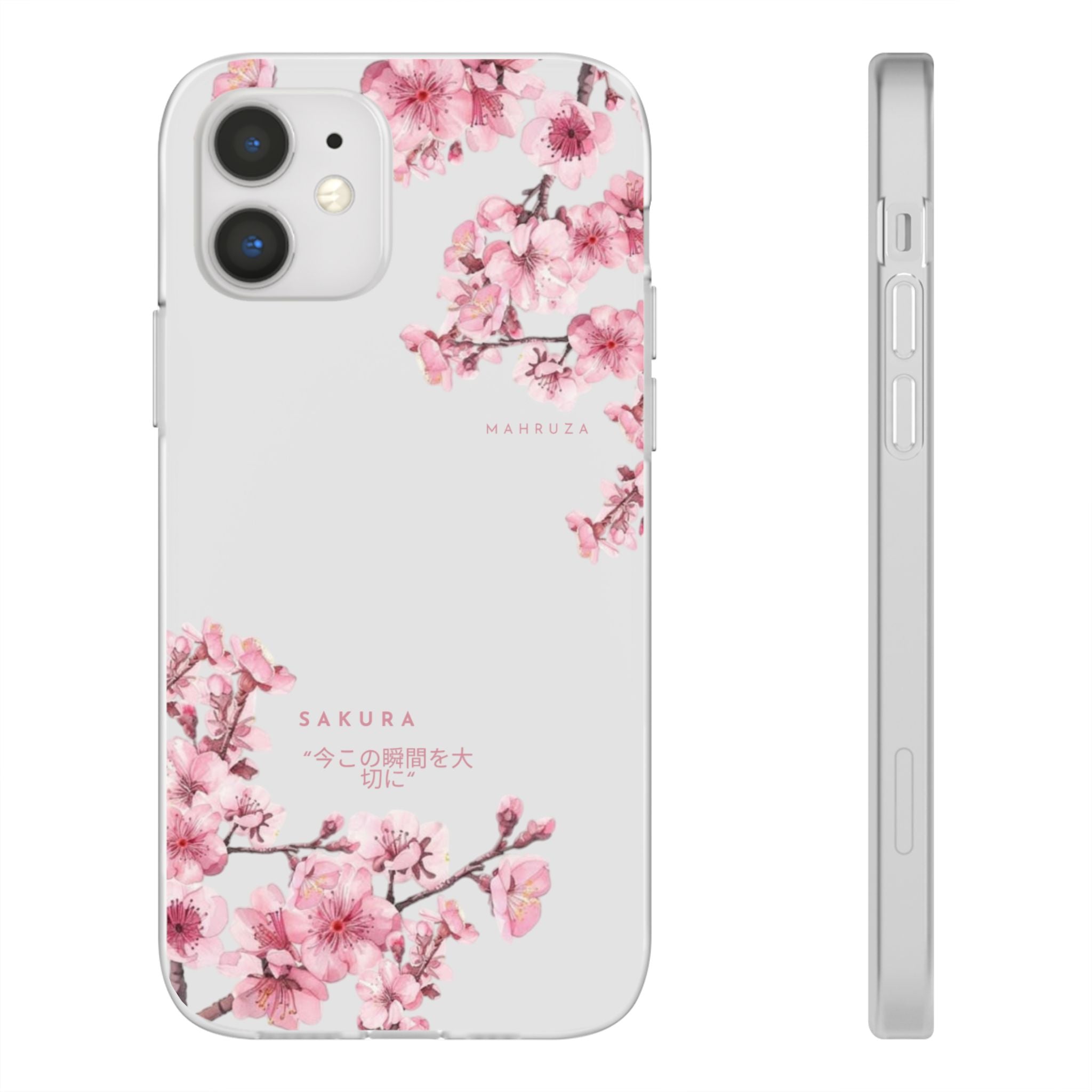 Cherry Blossom Sakura Phone Case — Flexible Clear Floral iPhone Cover