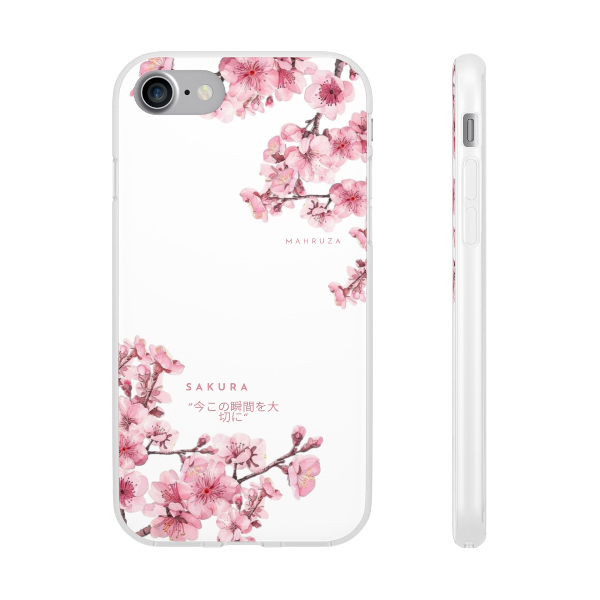 Cherry Blossom Sakura Phone Case — Flexible Clear Floral iPhone Cover