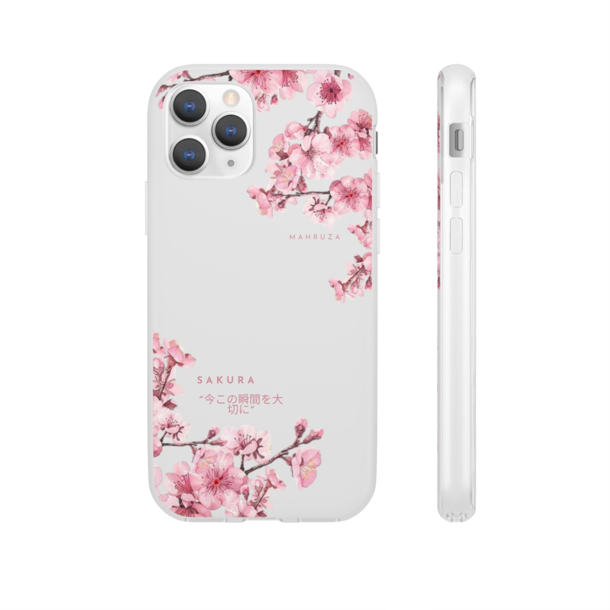 Cherry Blossom Sakura Phone Case — Flexible Clear Floral iPhone Cover