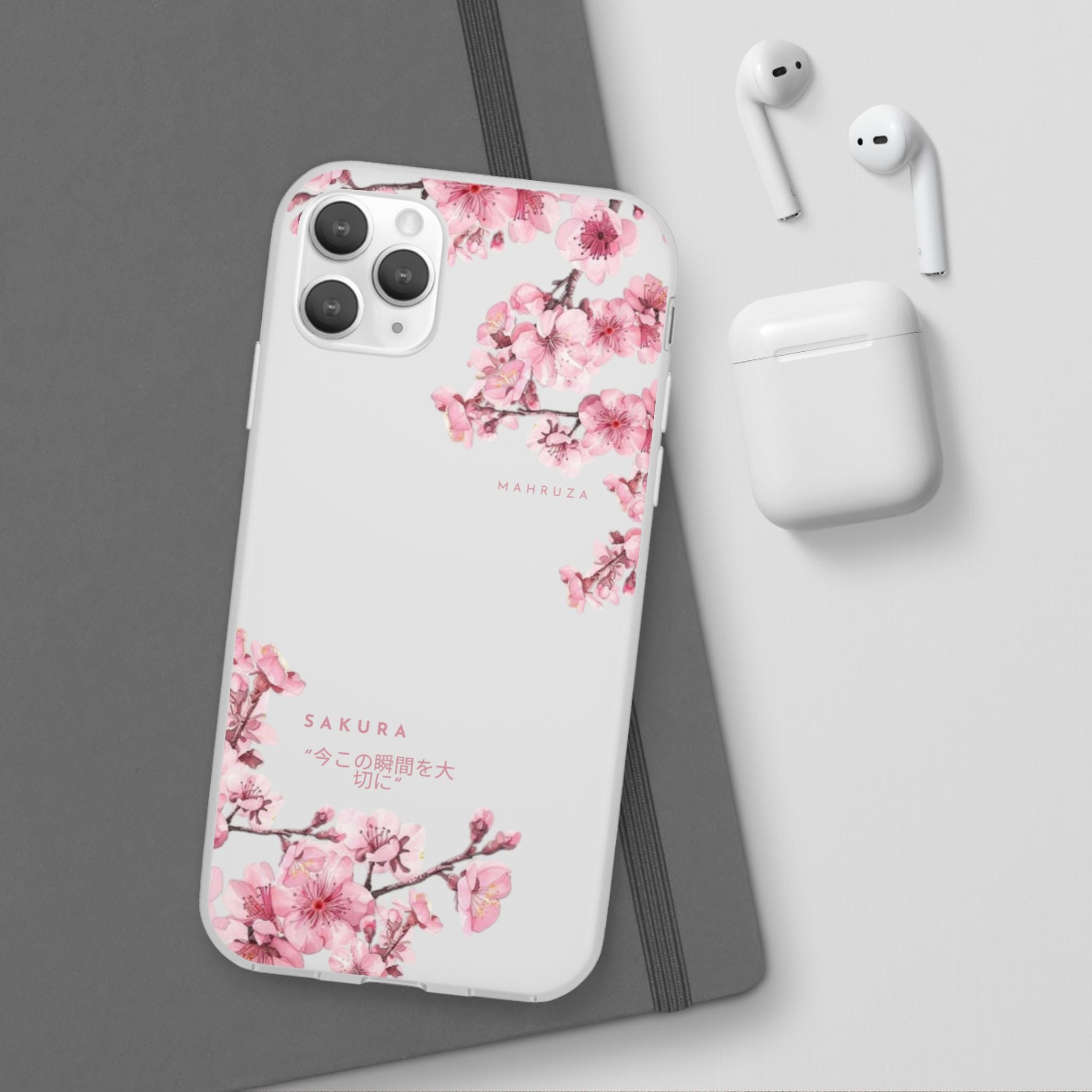 Cherry Blossom Sakura Phone Case — Flexible Clear Floral iPhone Cover