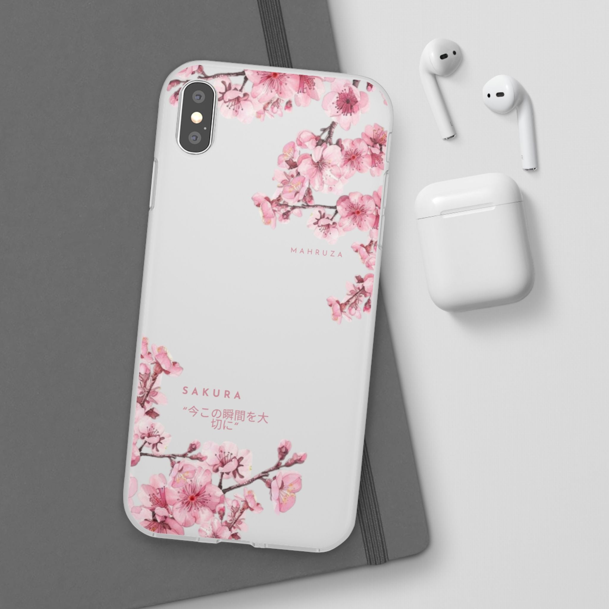 Cherry Blossom Sakura Phone Case — Flexible Clear Floral iPhone Cover