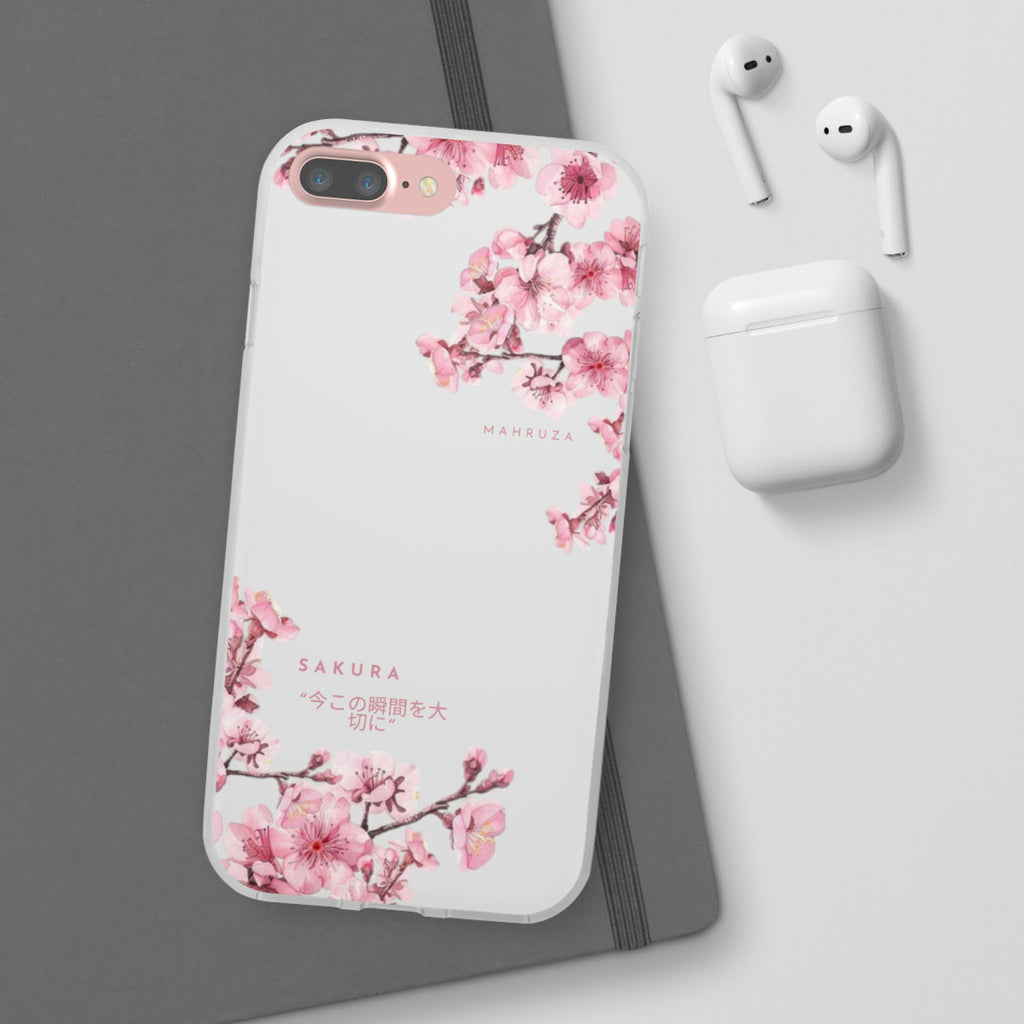 Cherry Blossom Sakura Phone Case — Flexible Clear Floral iPhone Cover