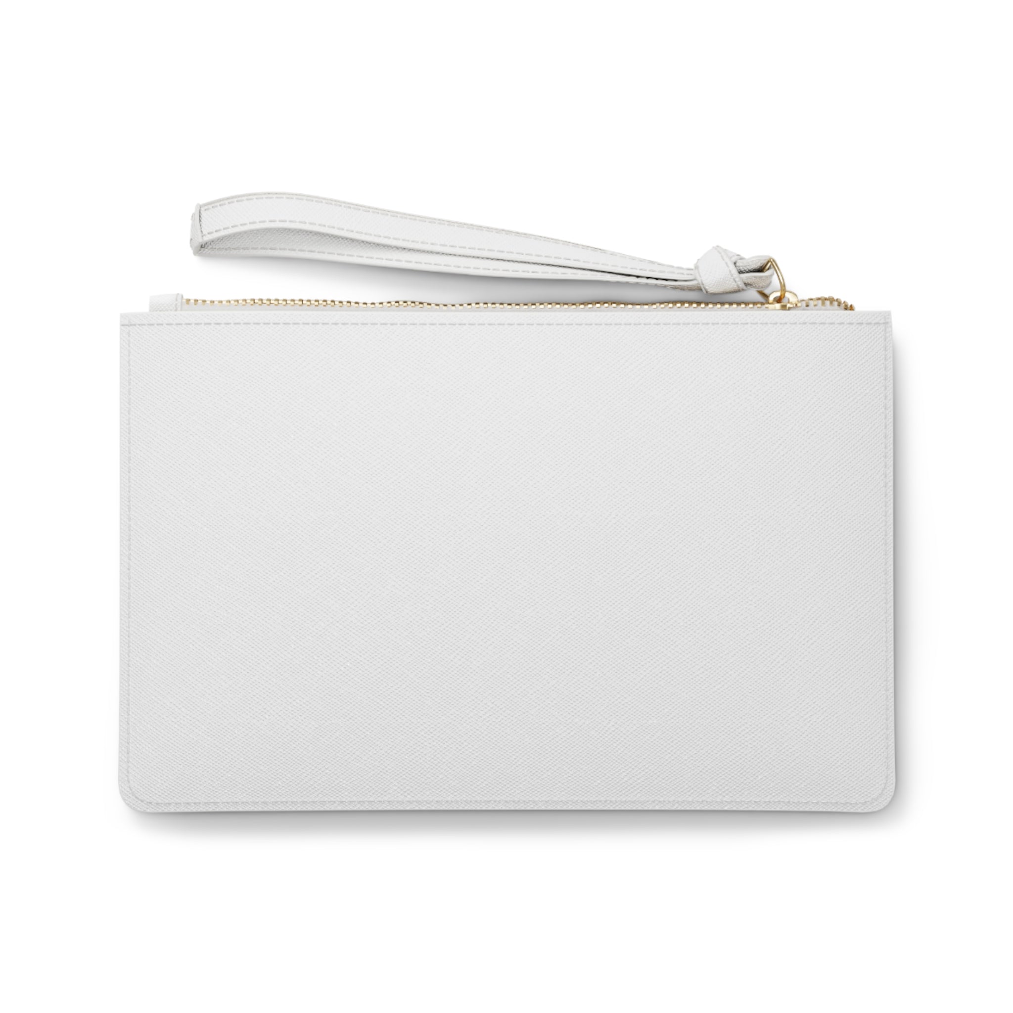 Lily Floral Clutch Bag — Elegant Blue Lily Wristlet with Inspirational Quote