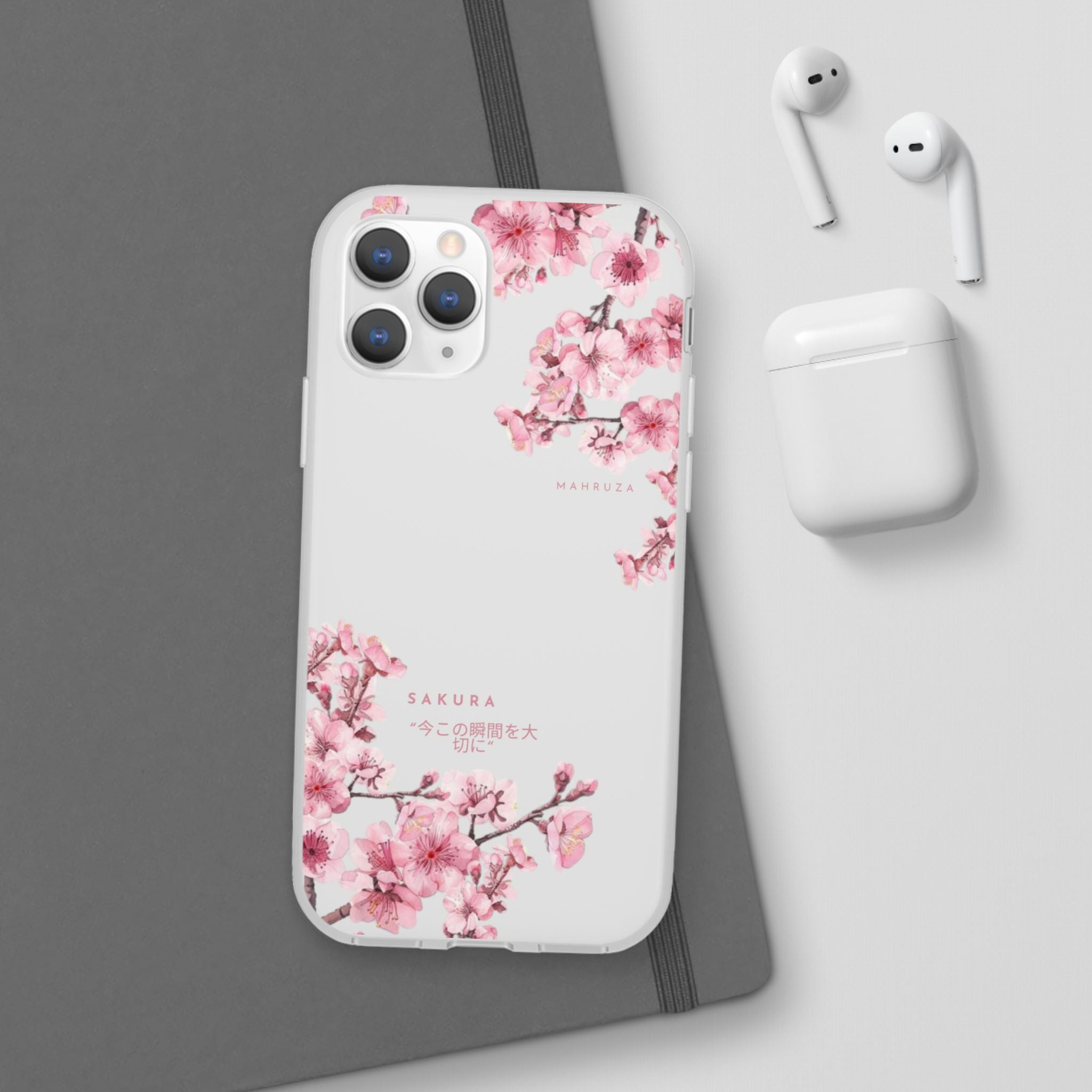 Cherry Blossom Sakura Phone Case — Flexible Clear Floral iPhone Cover