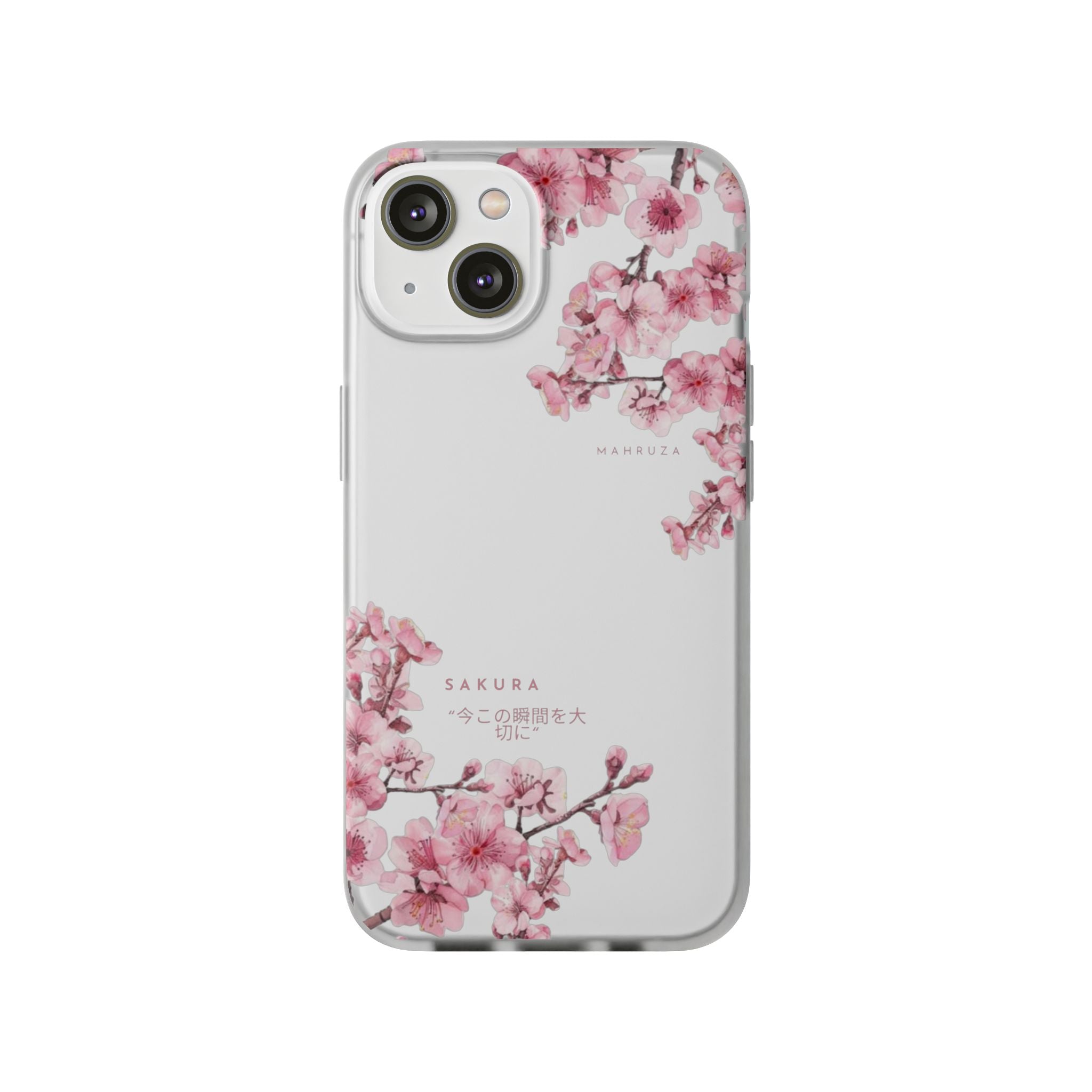 Cherry Blossom Sakura Phone Case — Flexible Clear Floral iPhone Cover