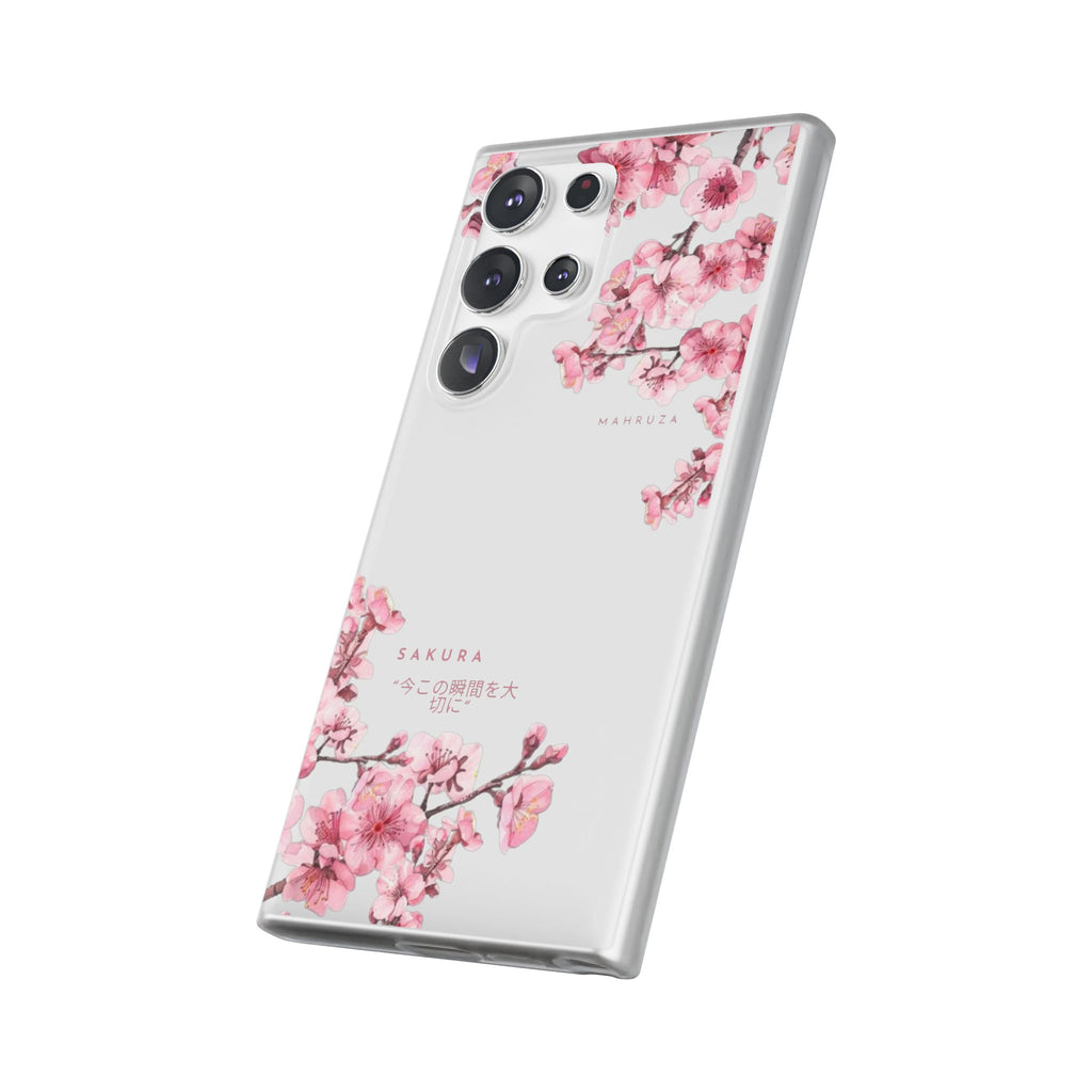 Cherry Blossom Sakura Phone Case — Flexible Clear Floral iPhone Cover