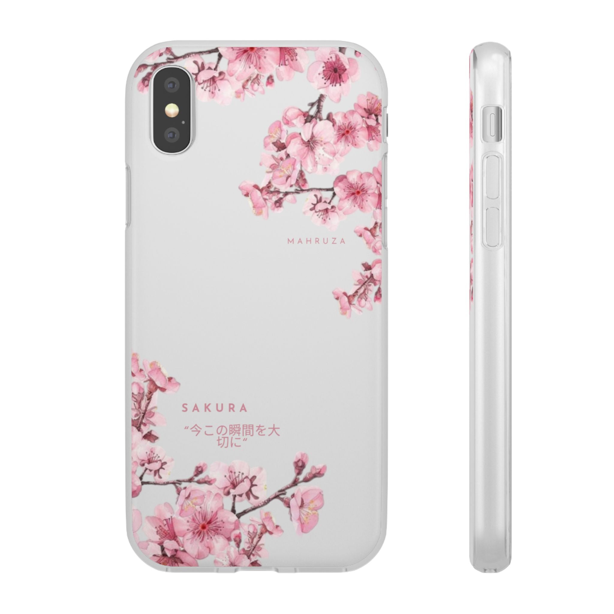 Cherry Blossom Sakura Phone Case — Flexible Clear Floral iPhone Cover