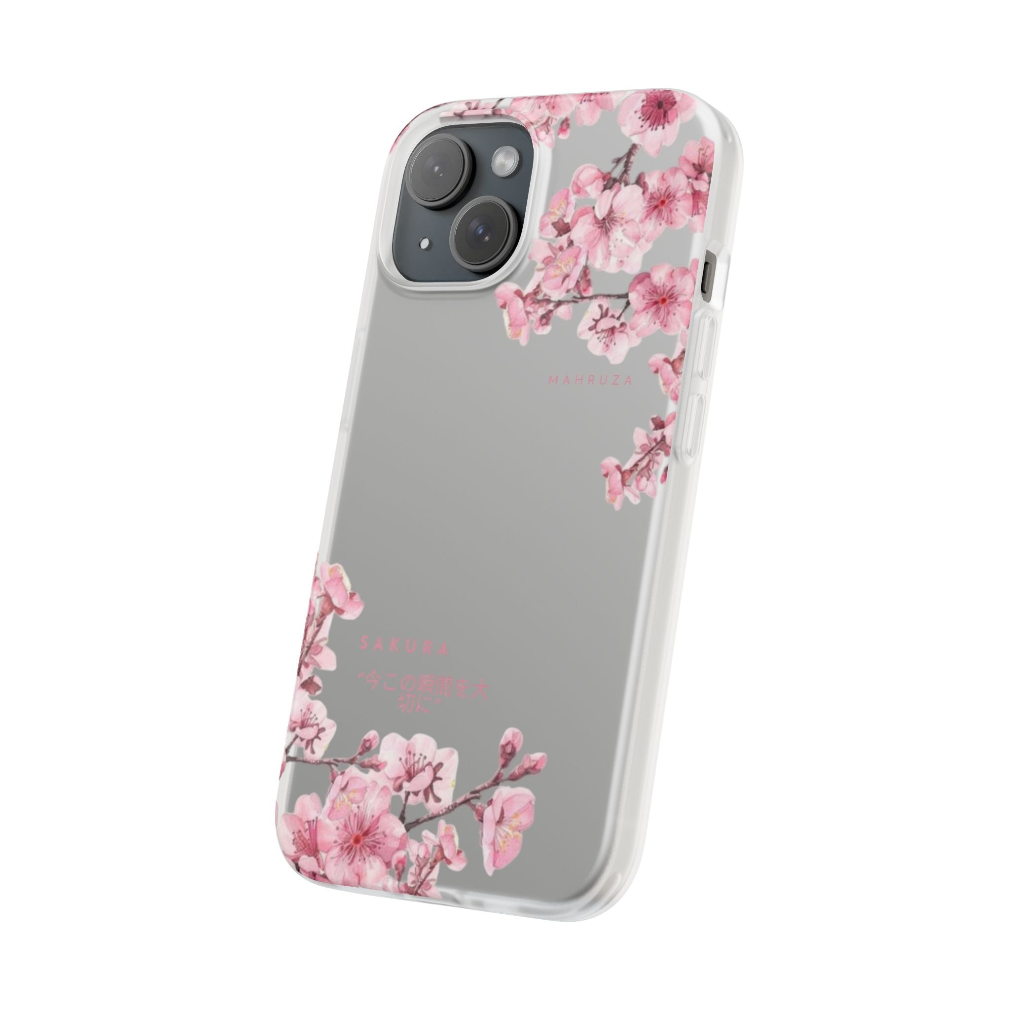 Cherry Blossom Sakura Phone Case — Flexible Clear Floral iPhone Cover