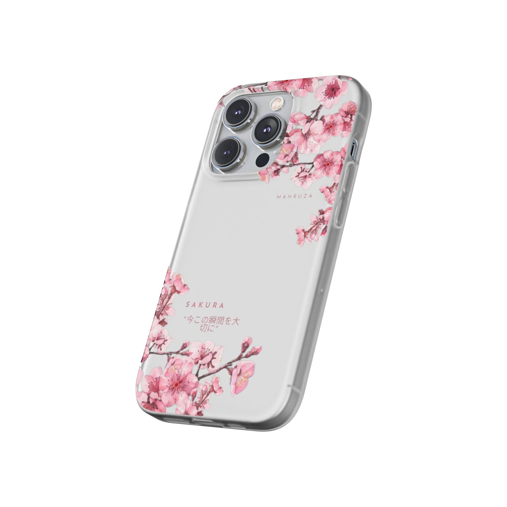 Cherry Blossom Sakura Phone Case — Flexible Clear Floral iPhone Cover