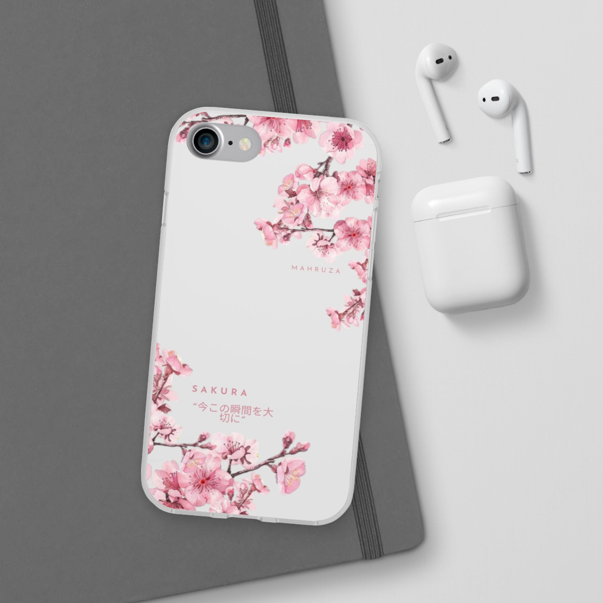 Cherry Blossom Sakura Phone Case — Flexible Clear Floral iPhone Cover