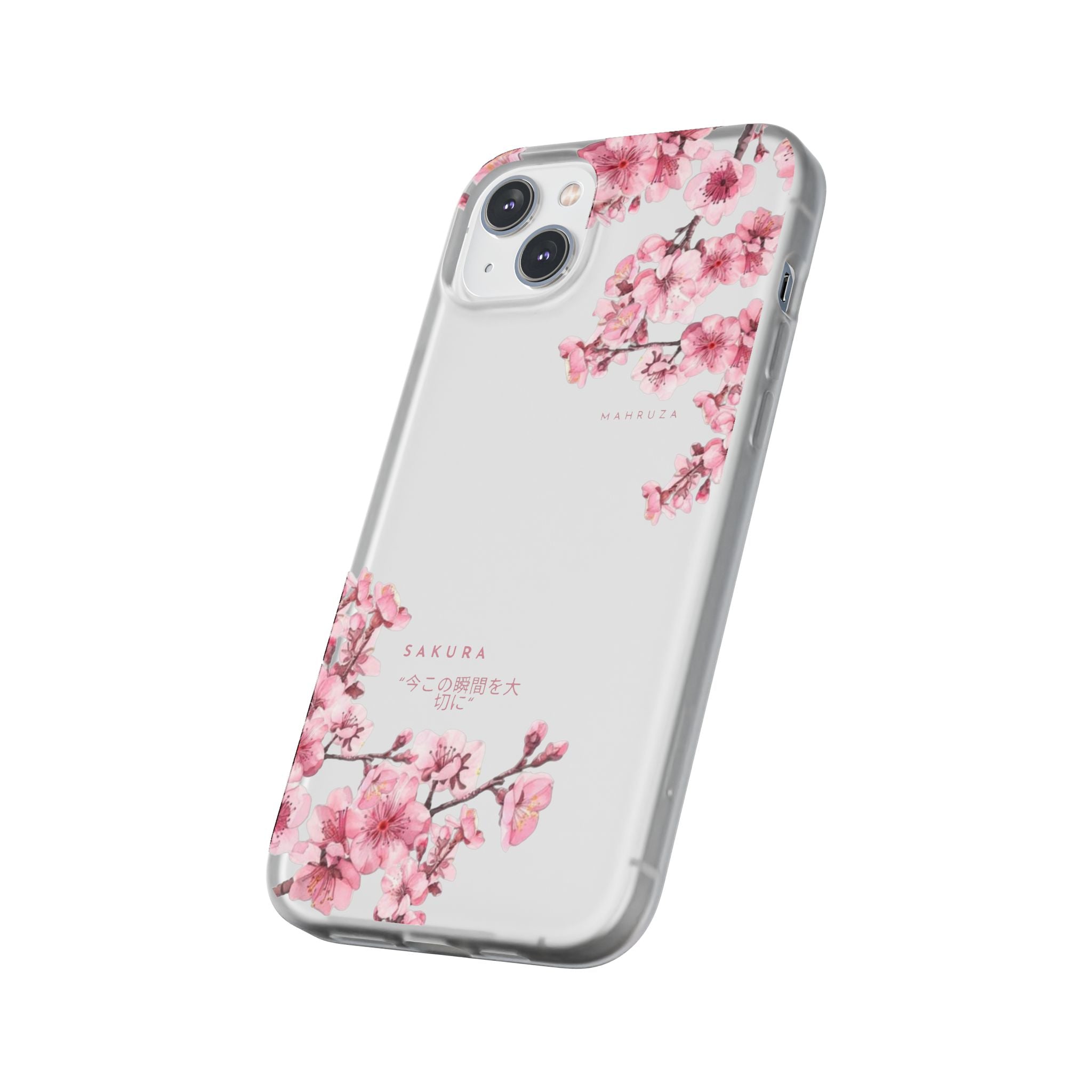 Cherry Blossom Sakura Phone Case — Flexible Clear Floral iPhone Cover