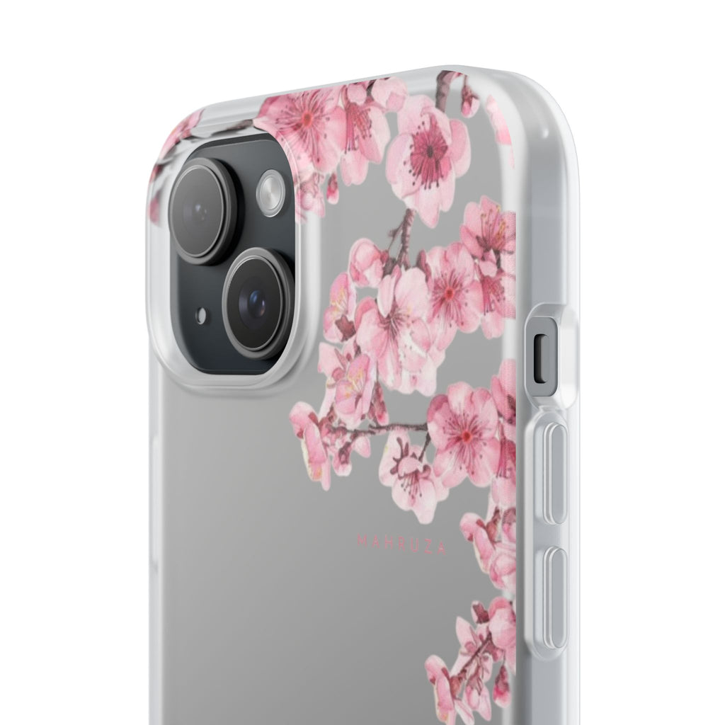 Cherry Blossom Sakura Phone Case — Flexible Clear Floral iPhone Cover