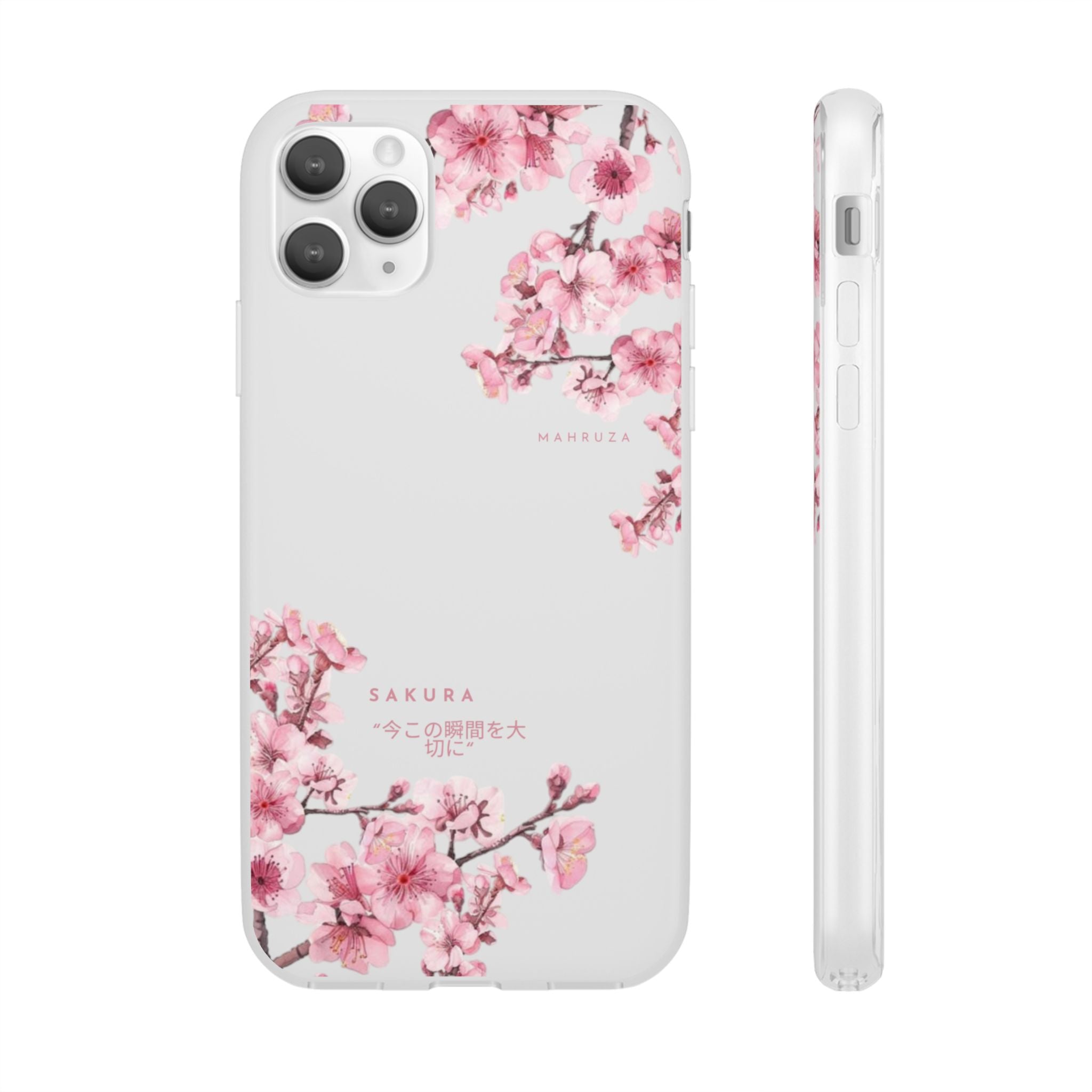 Cherry Blossom Sakura Phone Case — Flexible Clear Floral iPhone Cover