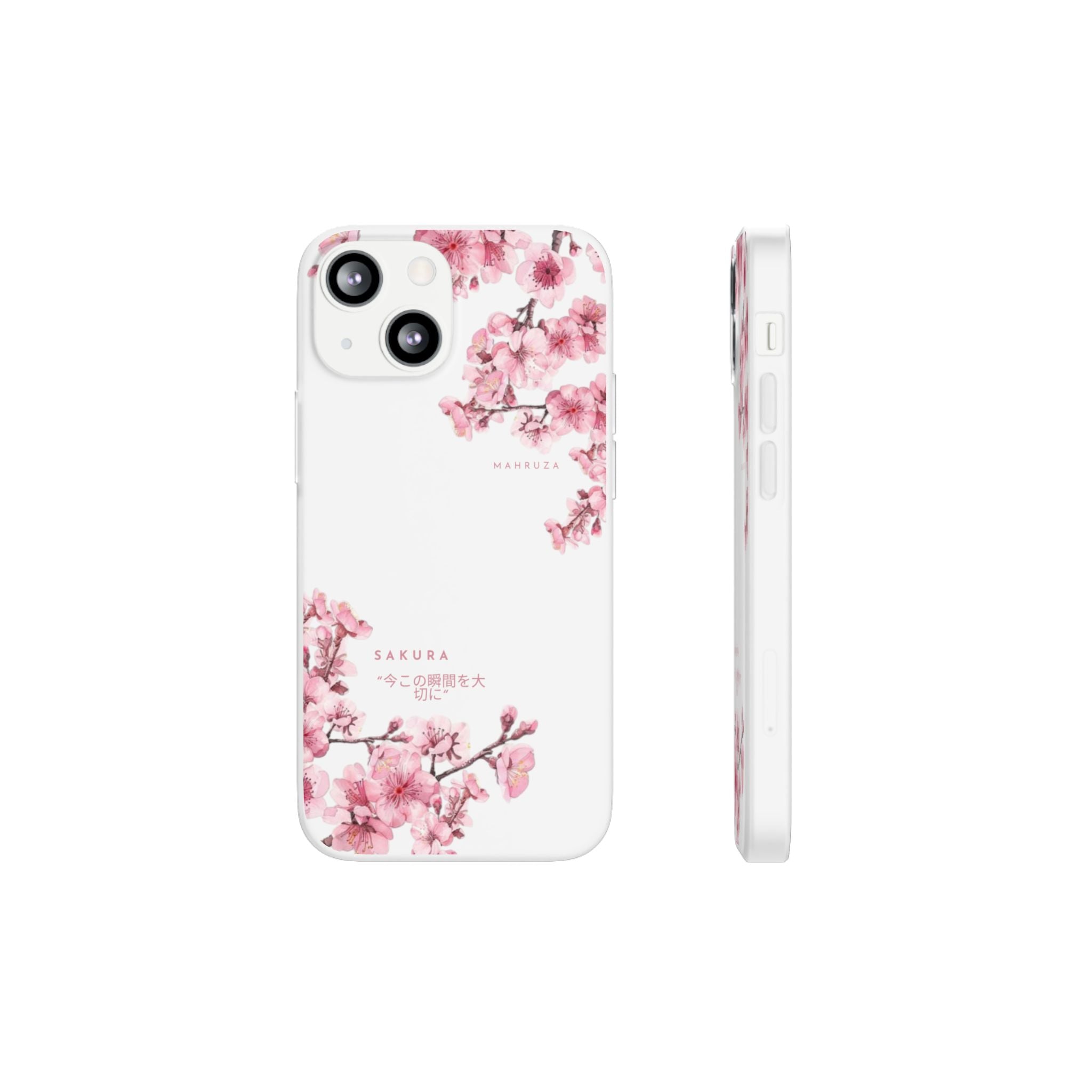 Cherry Blossom Sakura Phone Case — Flexible Clear Floral iPhone Cover