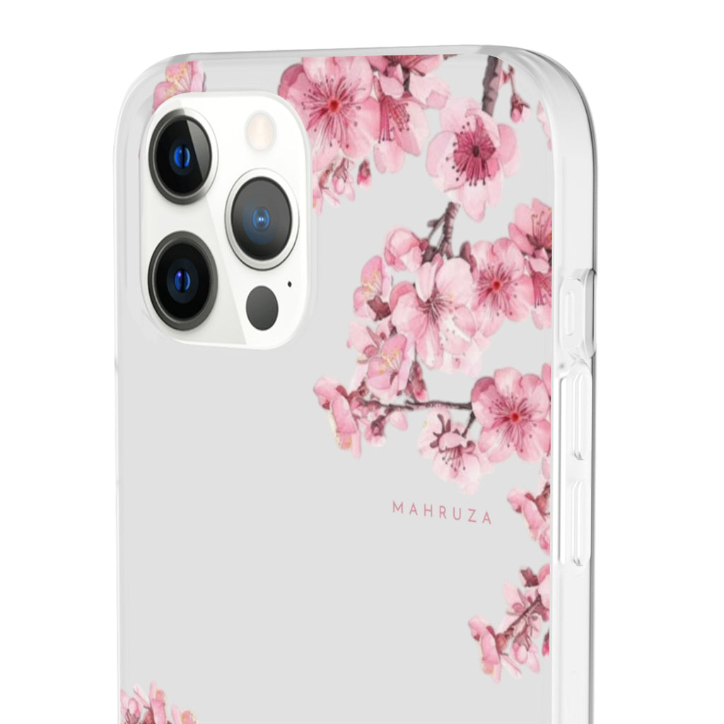 Cherry Blossom Sakura Phone Case — Flexible Clear Floral iPhone Cover