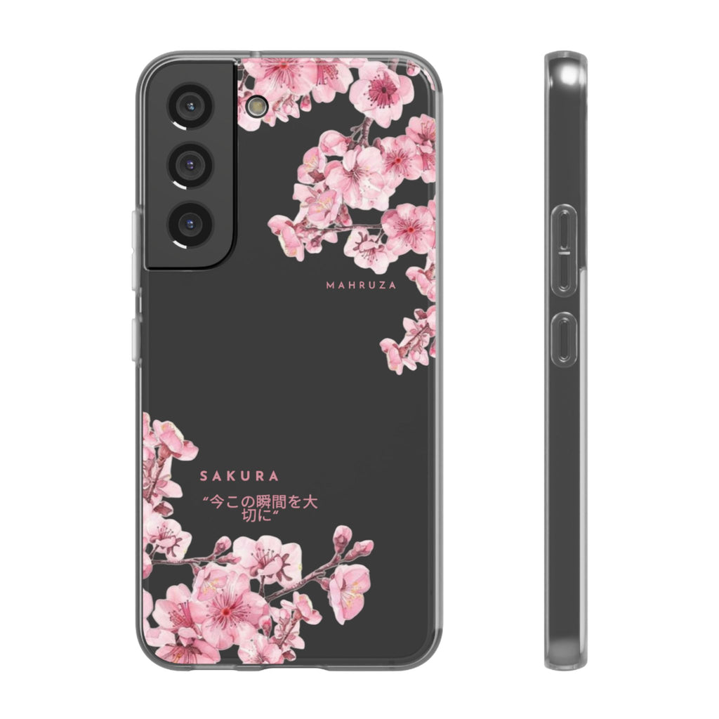 Cherry Blossom Sakura Phone Case — Flexible Clear Floral iPhone Cover