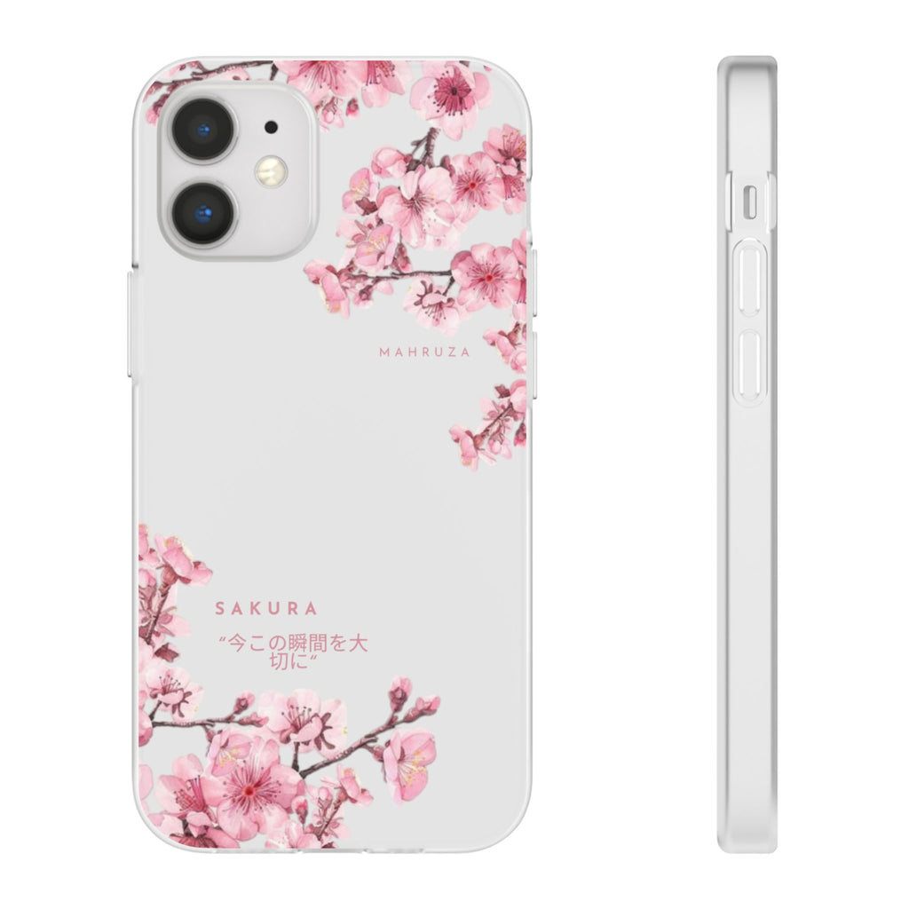 Cherry Blossom Sakura Phone Case — Flexible Clear Floral iPhone Cover