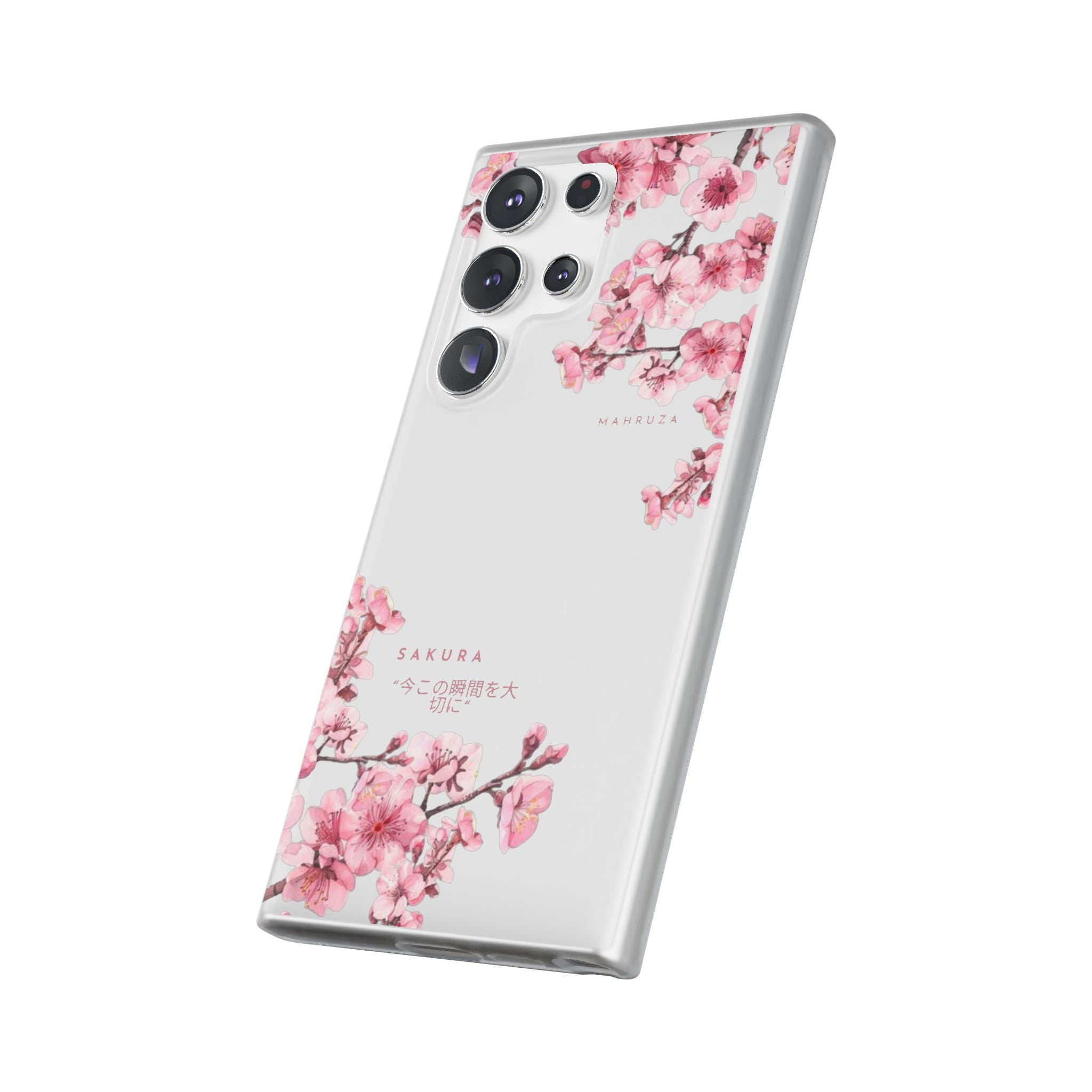 Cherry Blossom Sakura Phone Case — Flexible Clear Floral iPhone Cover