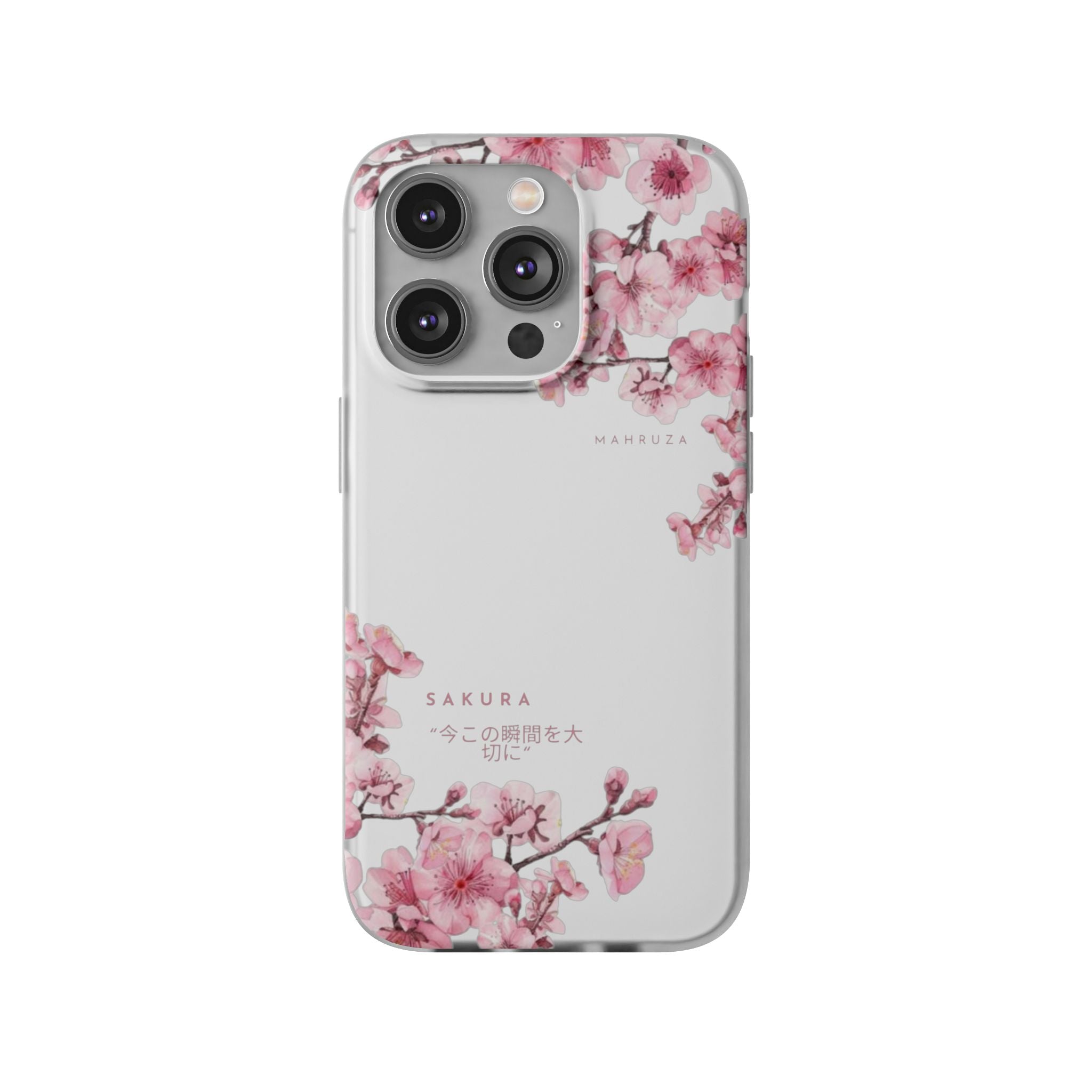 Cherry Blossom Sakura Phone Case — Flexible Clear Floral iPhone Cover